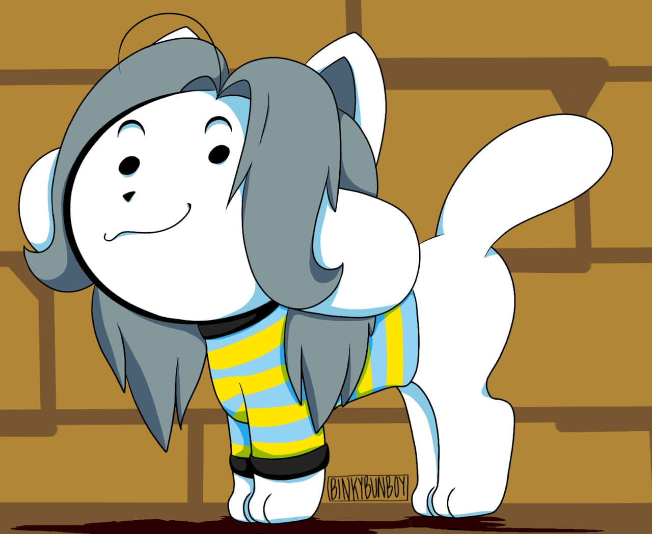 Temmie, Undertale, cartoon cat, HD Desktop Wallpaper