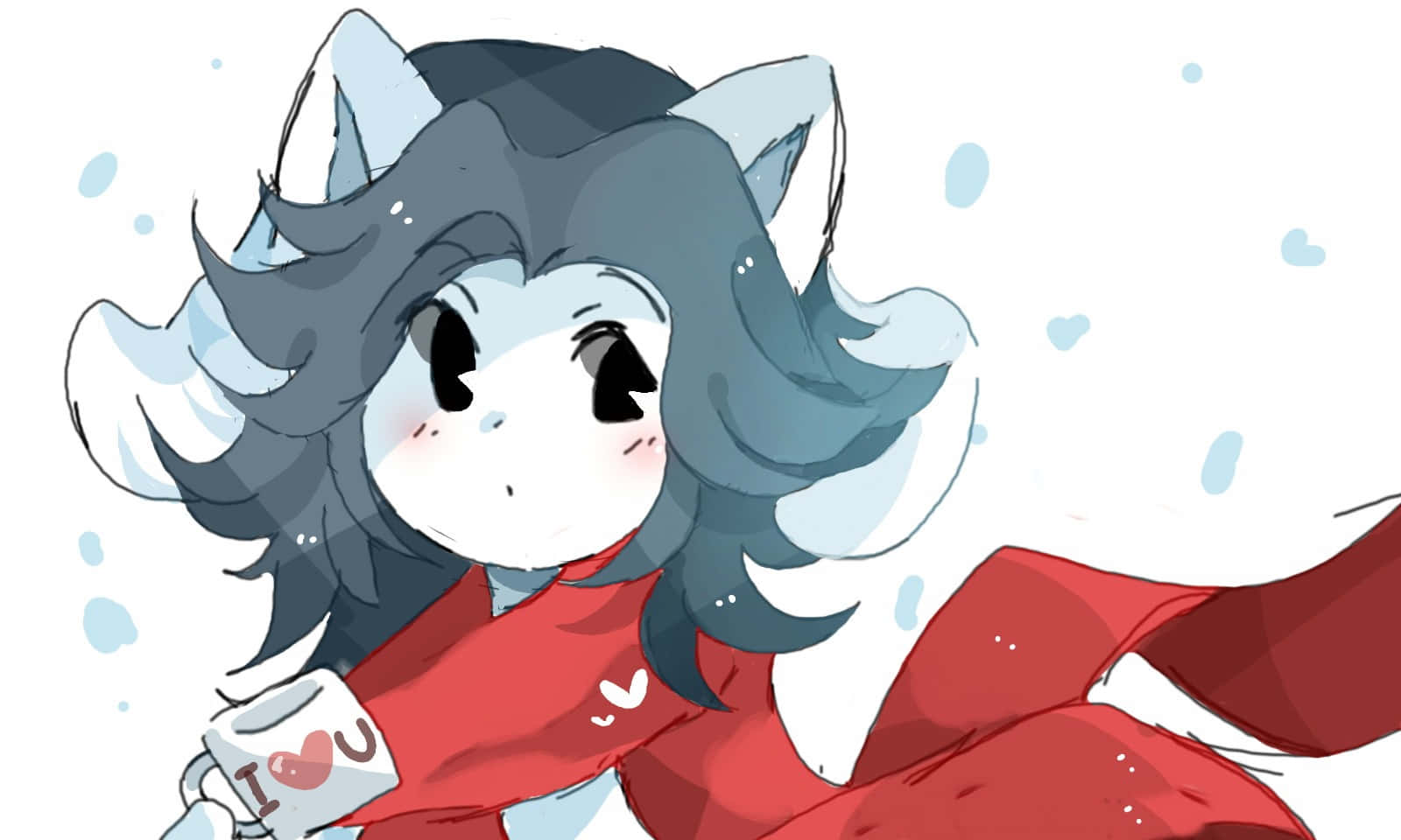 Temmie, Undertale, anime fox girl, HD Desktop Wallpaper