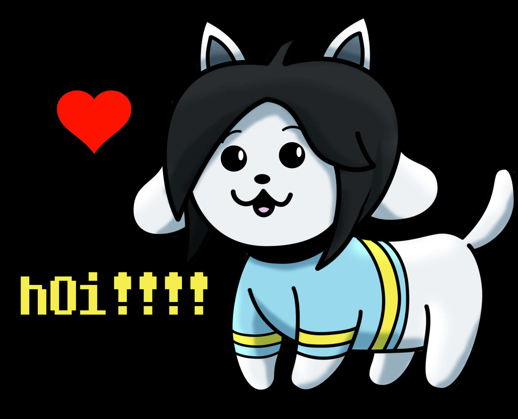 Temmie, Undertale, white cartoon dog, HD Desktop Wallpaper