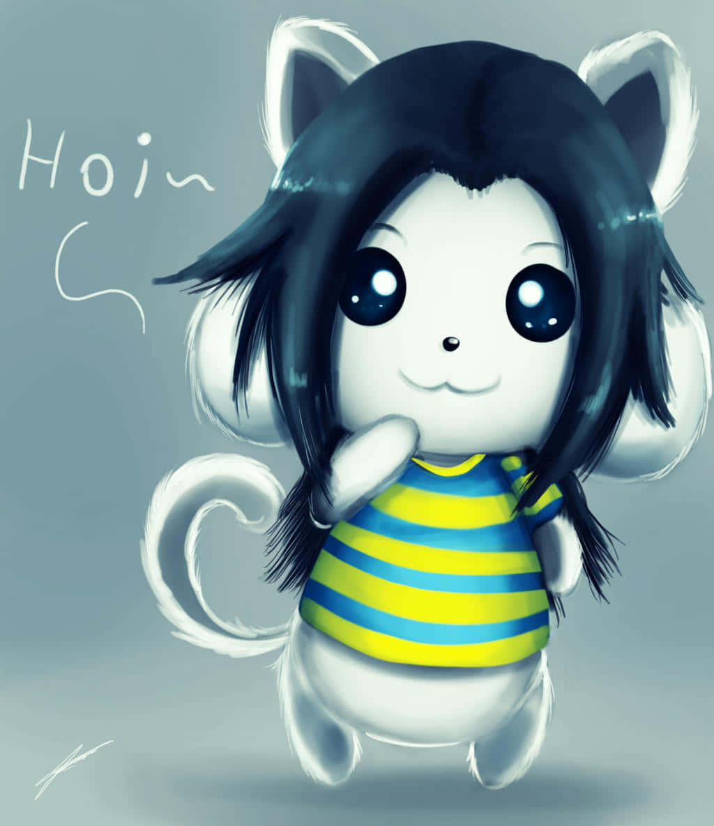 Temmie, Undertale, chibi, SD Phone Wallpaper