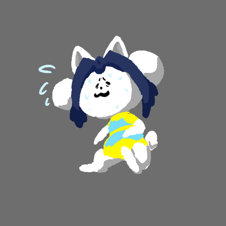Temmie, Undertale, white cartoon cat, SD Desktop Wallpaper