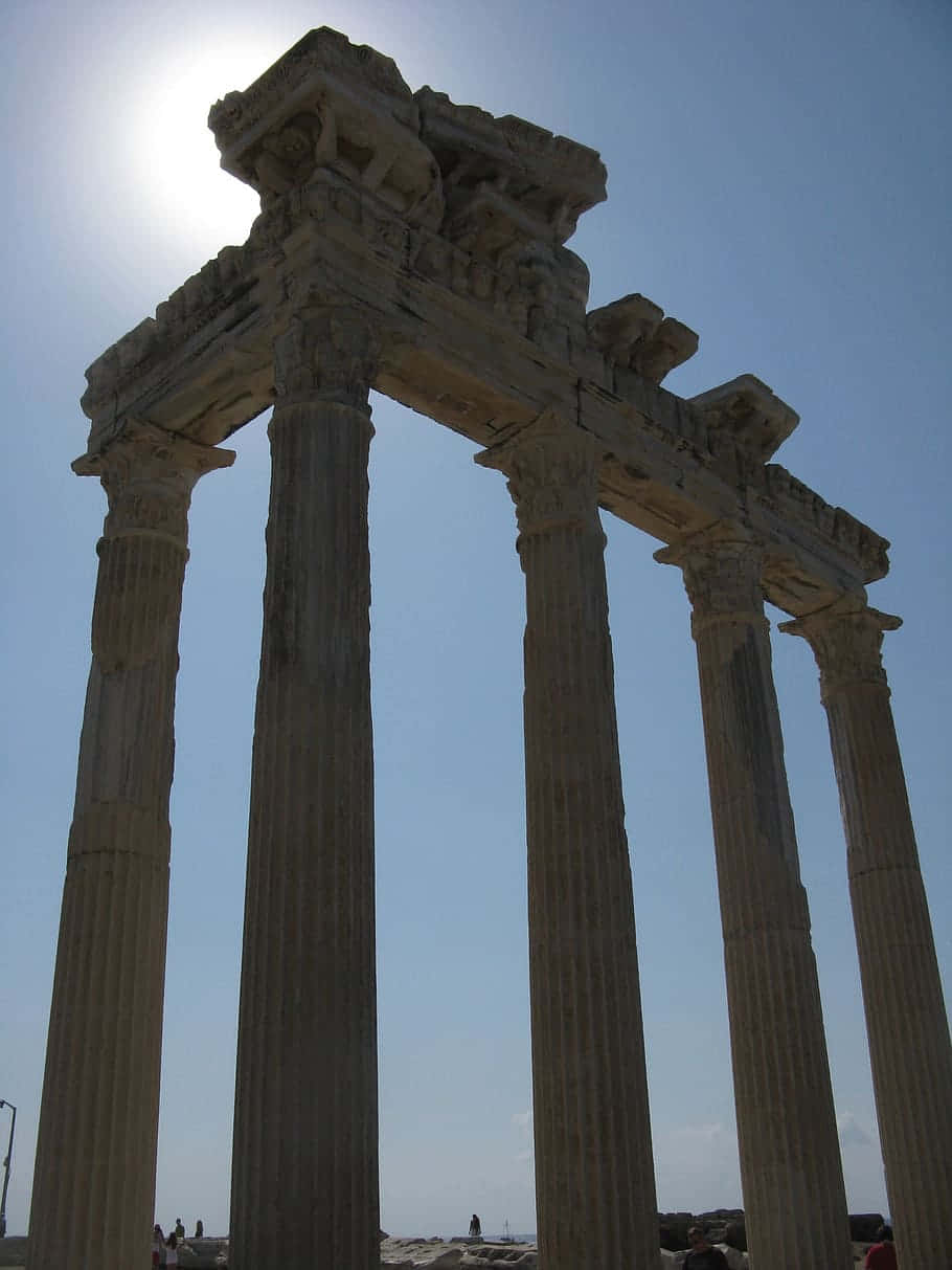 Temple Of Apollo, ancient stone columns, ruined temple, SD Phone Wallpaper