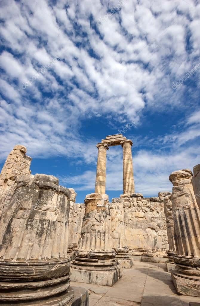 Temple Of Apollo, ancient stone columns, ruins, SD Phone Wallpaper