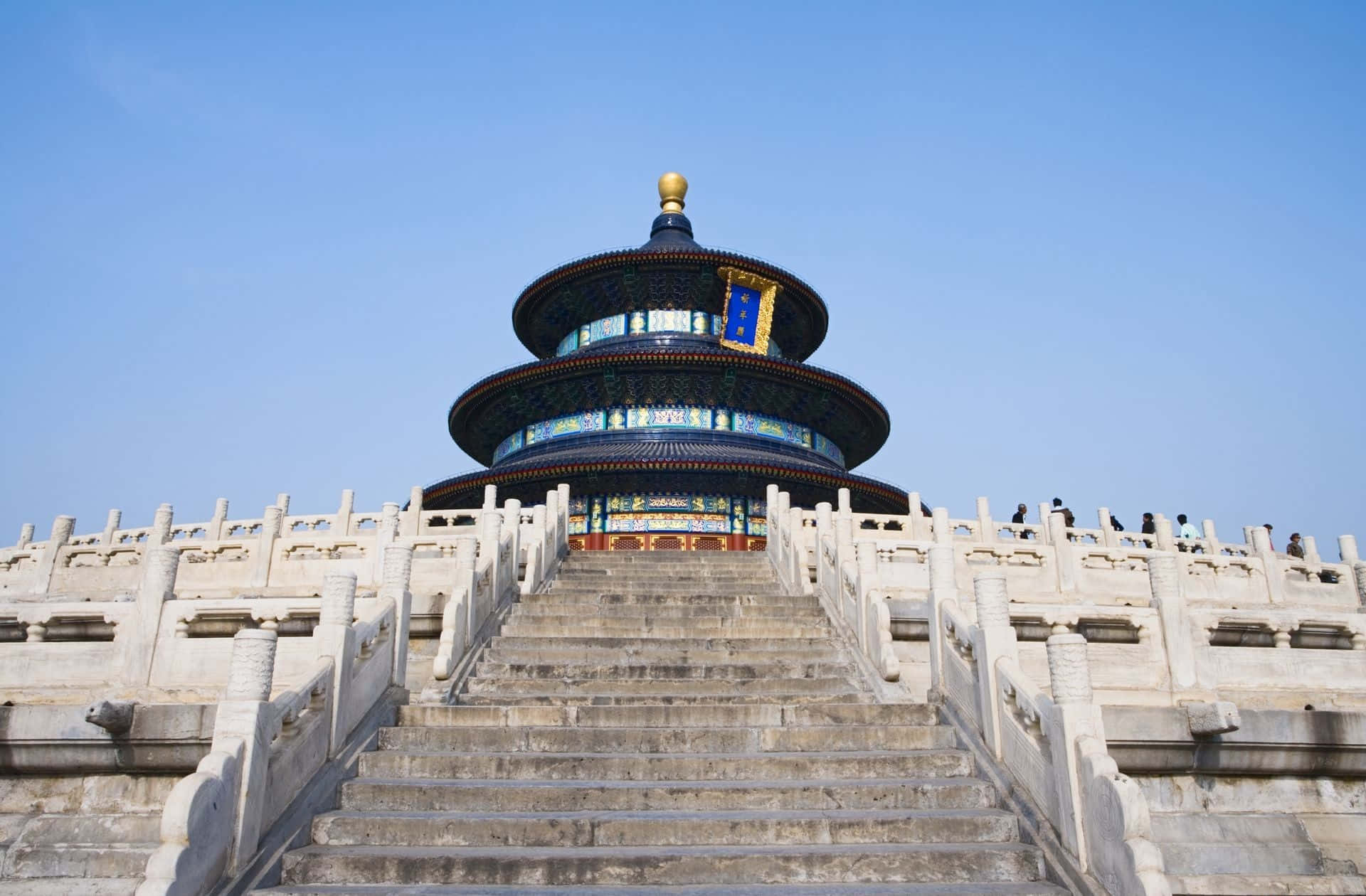 Temple Of Heaven, main hall, blue tiled roof, Full HD Desktop Wallpaper