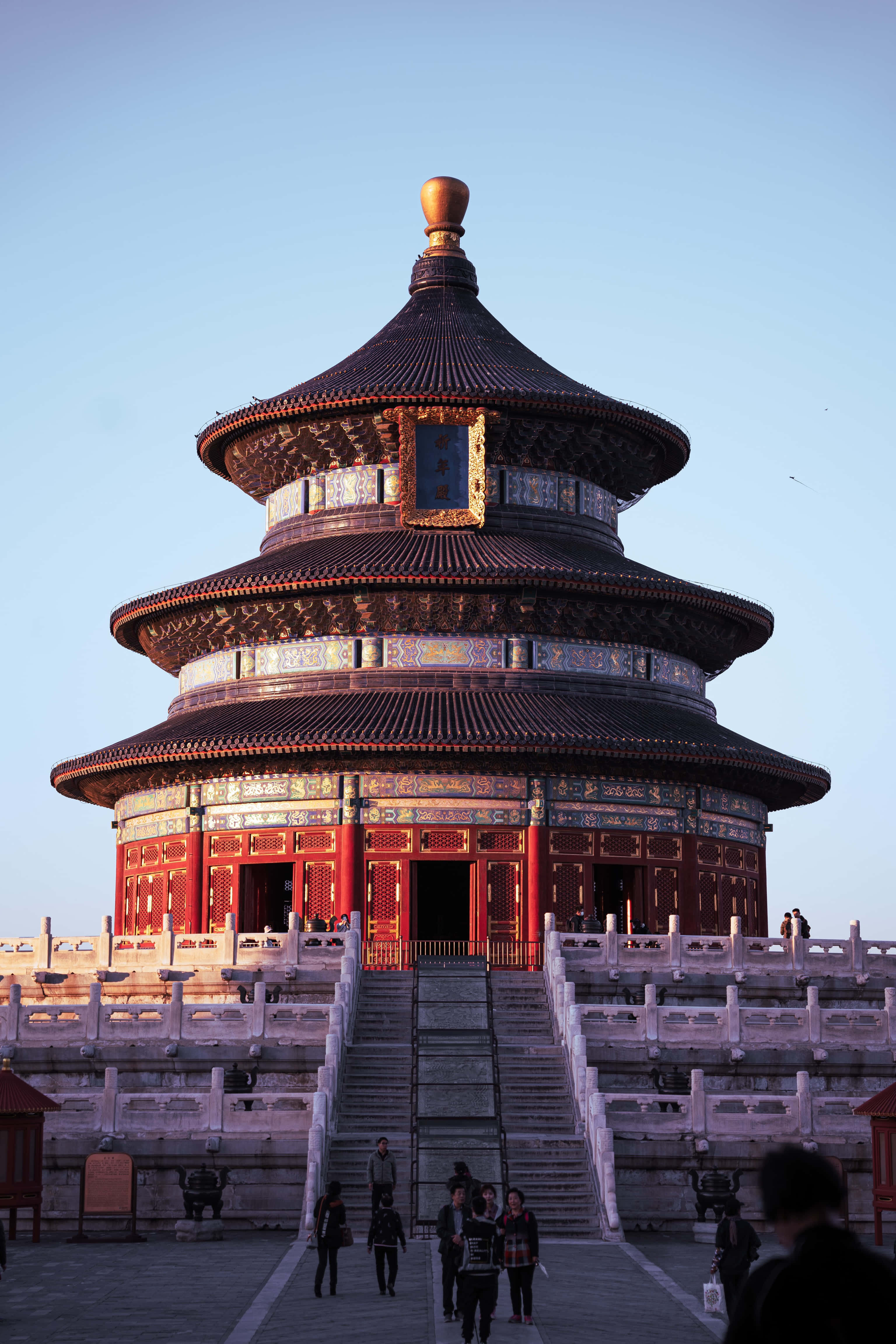 Temple Of Heaven, tiered roofs, red pillars, 4K Phone Wallpaper