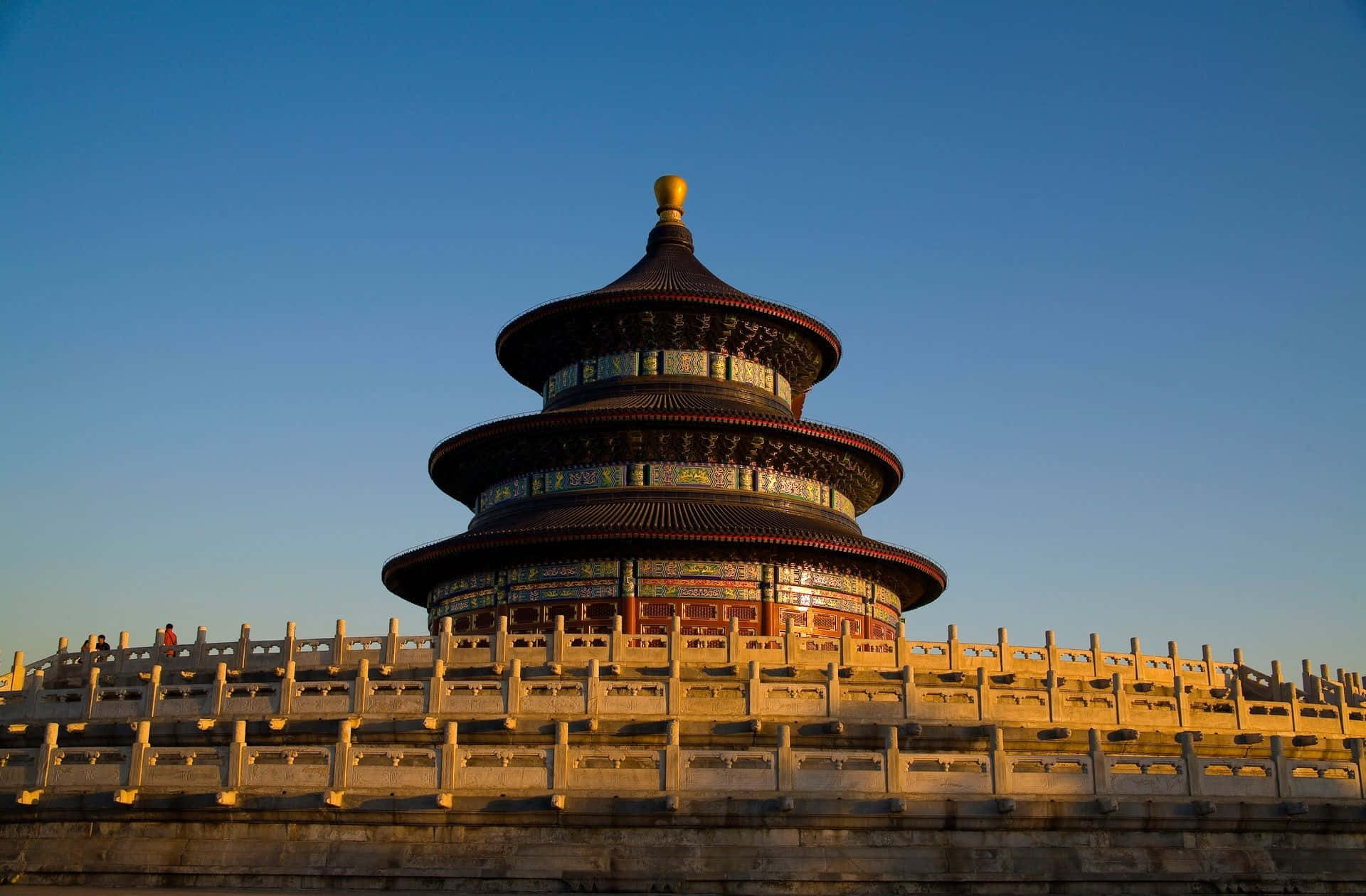 Temple Of Heaven, afternoon, clear blue sky, Full HD Desktop Wallpaper