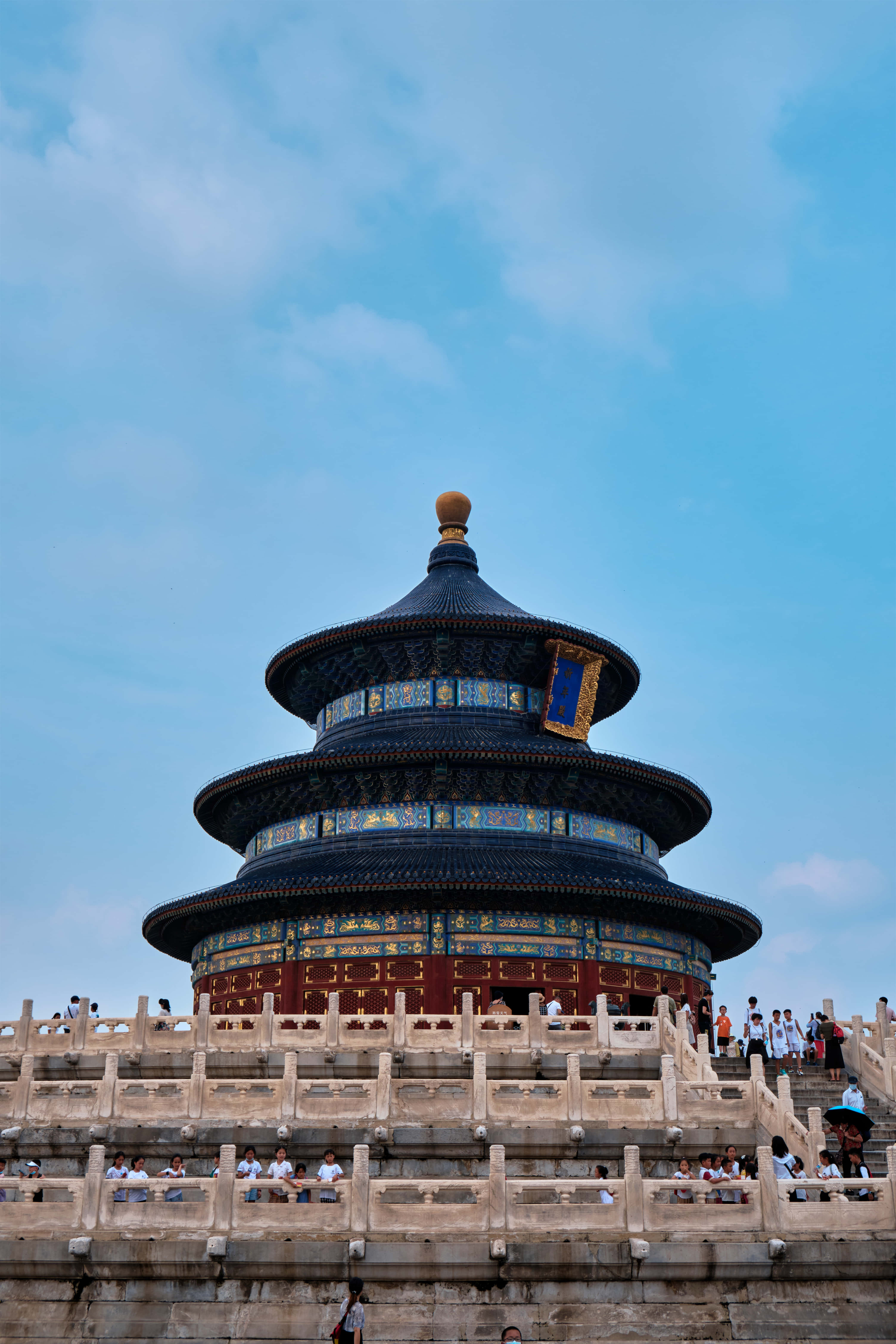 Temple Of Heaven, main prayer hall, blue-roofed, 5K Phone Wallpaper