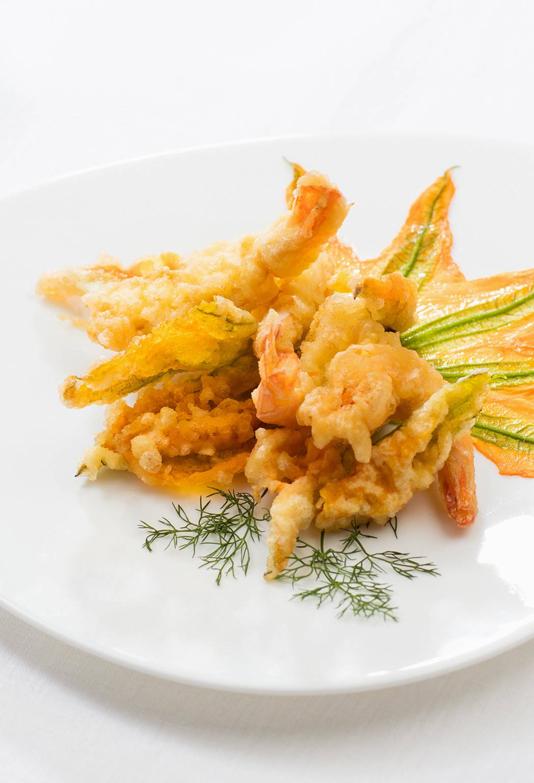 Tempura Shrimp, squash blossoms, fresh dill, HD Phone Wallpaper