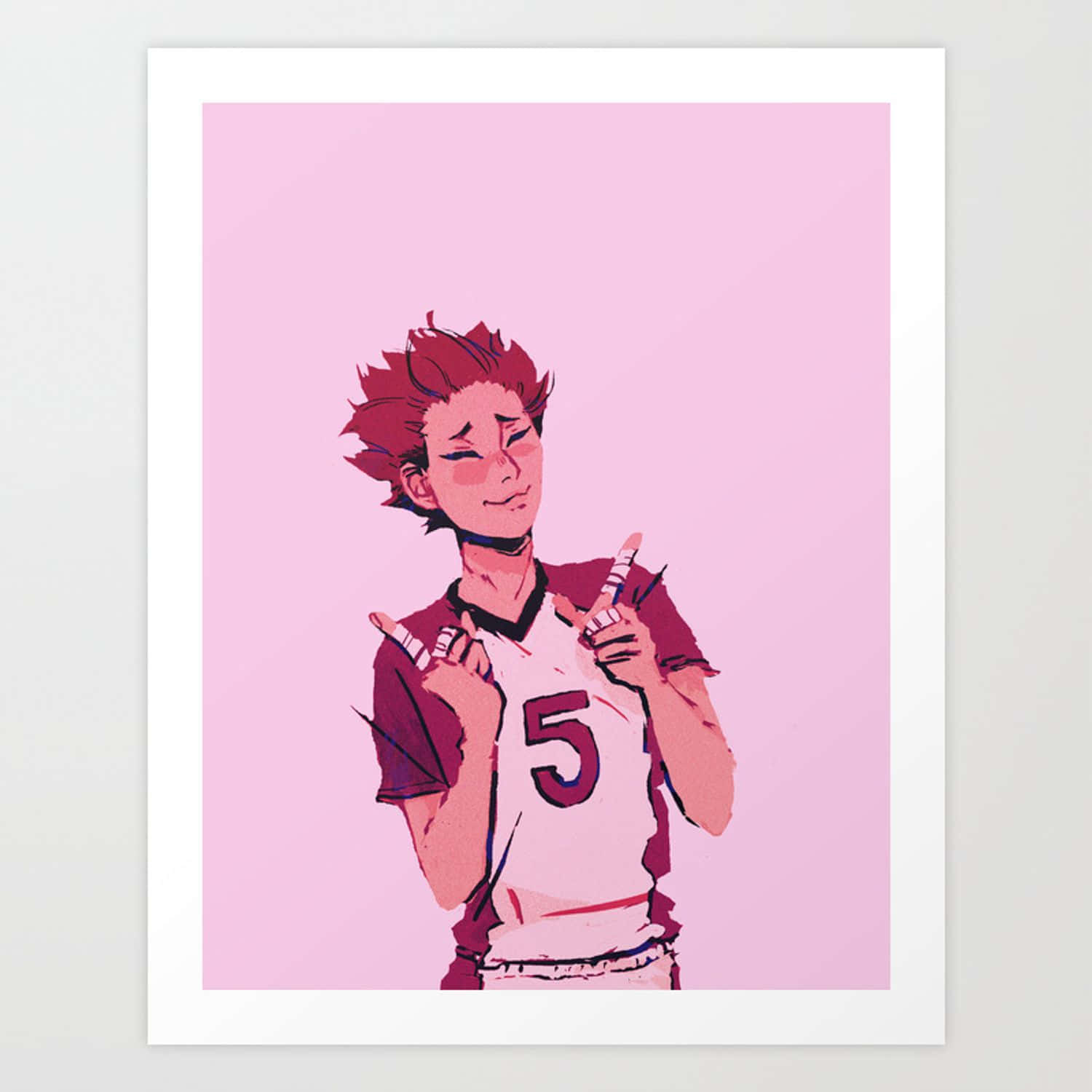 Tendo Satori, spiky red hair, number 5 jersey, HD Desktop Wallpaper