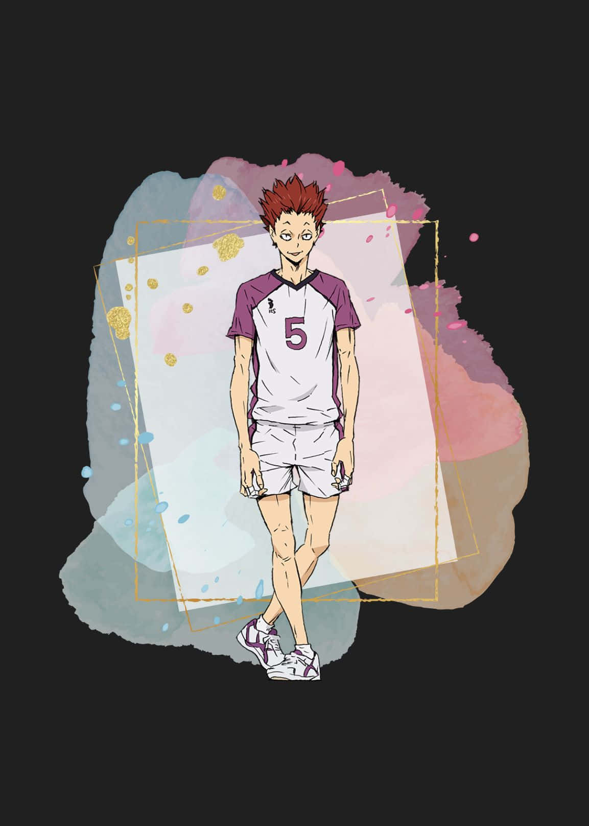 Tendo Satori, red hair, number 5 jersey, HD Phone Wallpaper
