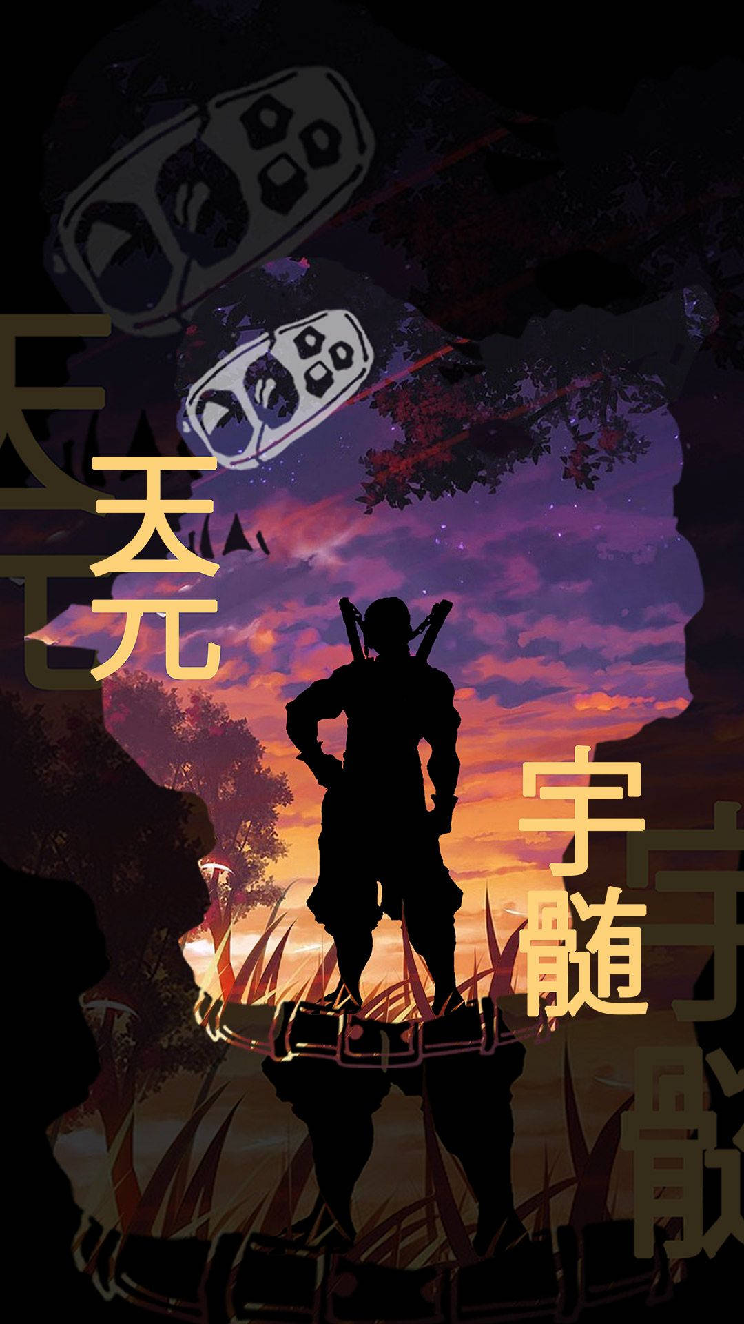 Tengen Uzui, silhouette, cliff, Full HD Phone Wallpaper