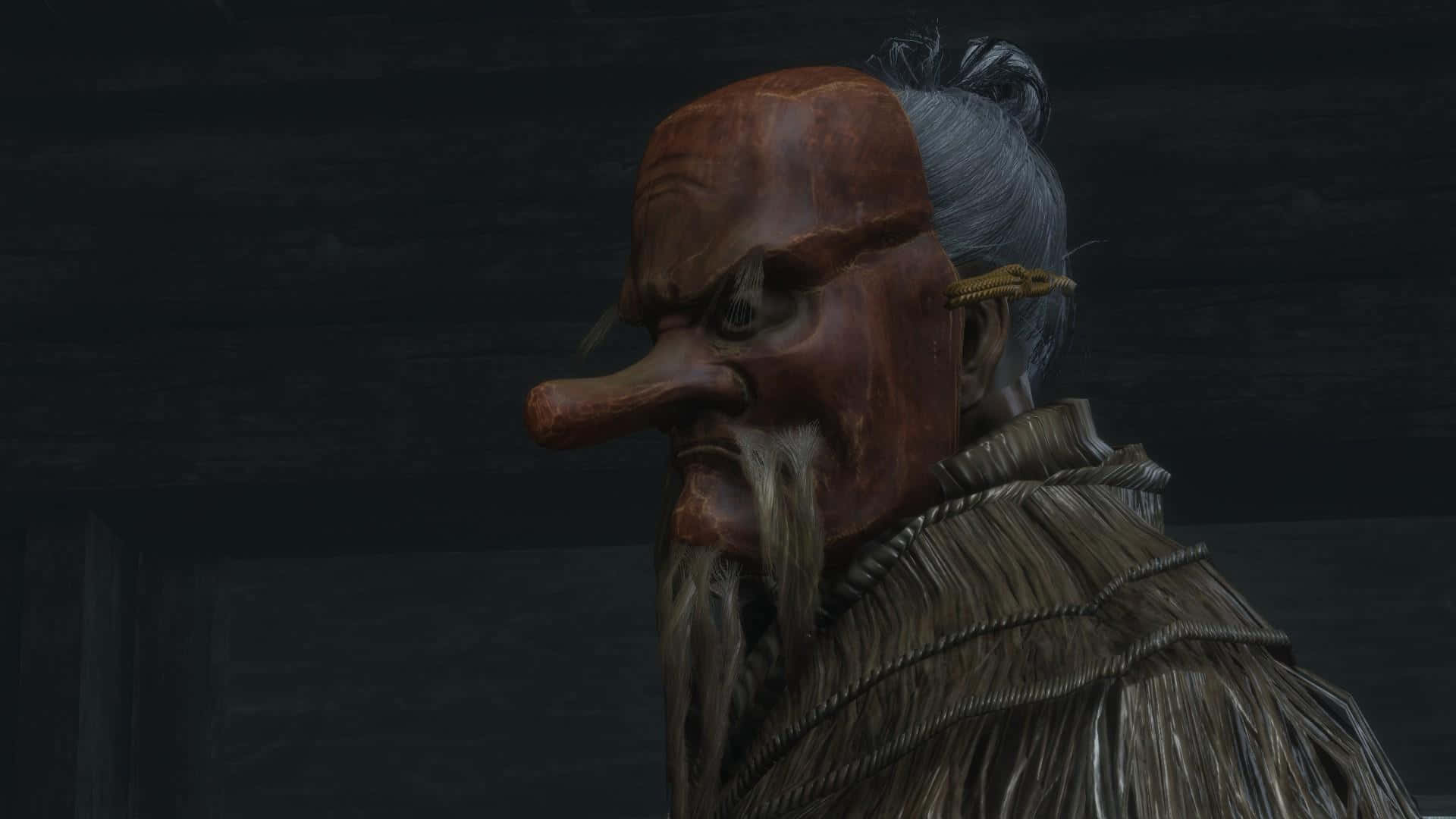 Tengu, wooden mask, long nose, Full HD Desktop Wallpaper