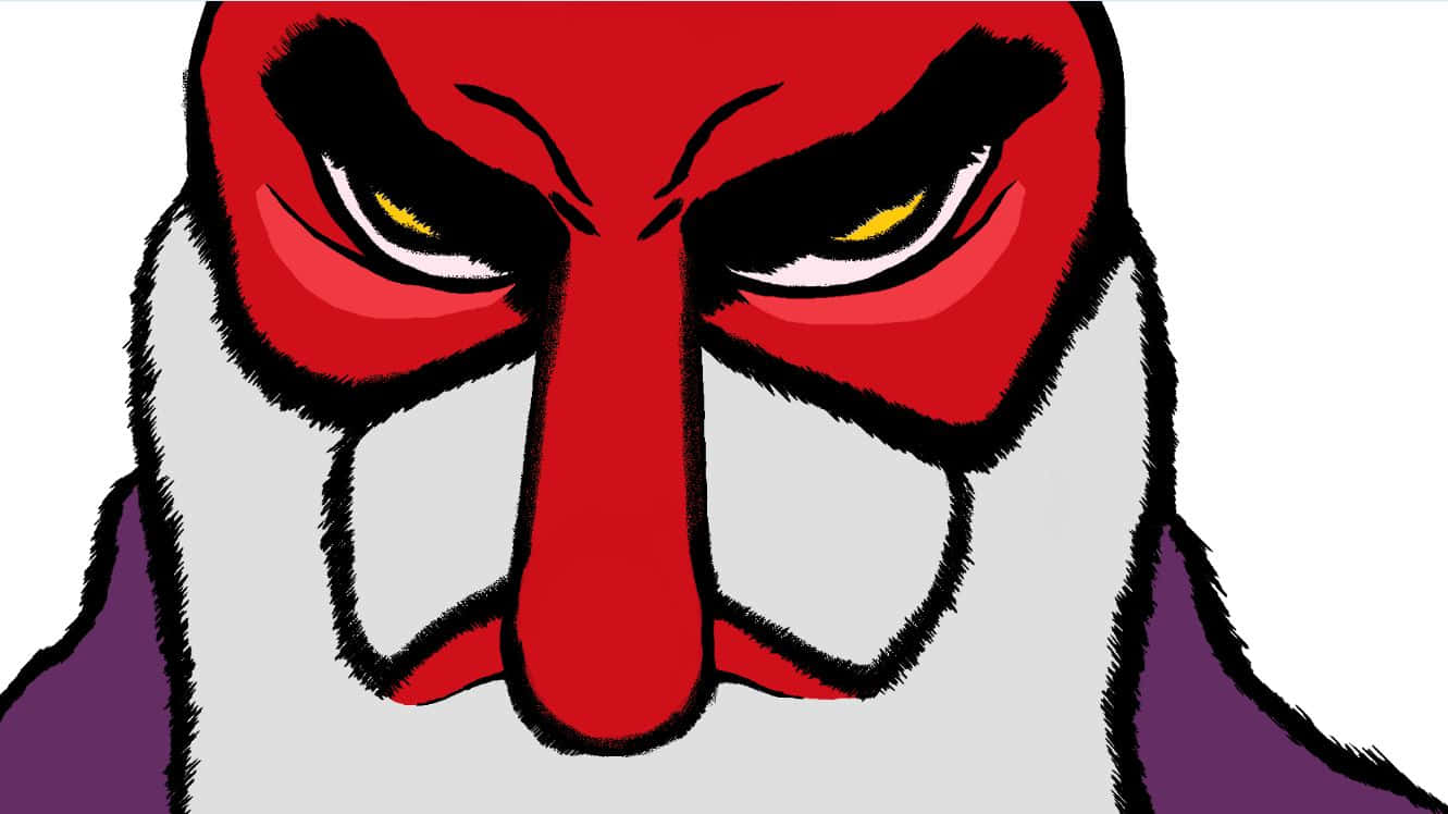 Tengu, red-faced, yellow eyes, HD Desktop Wallpaper