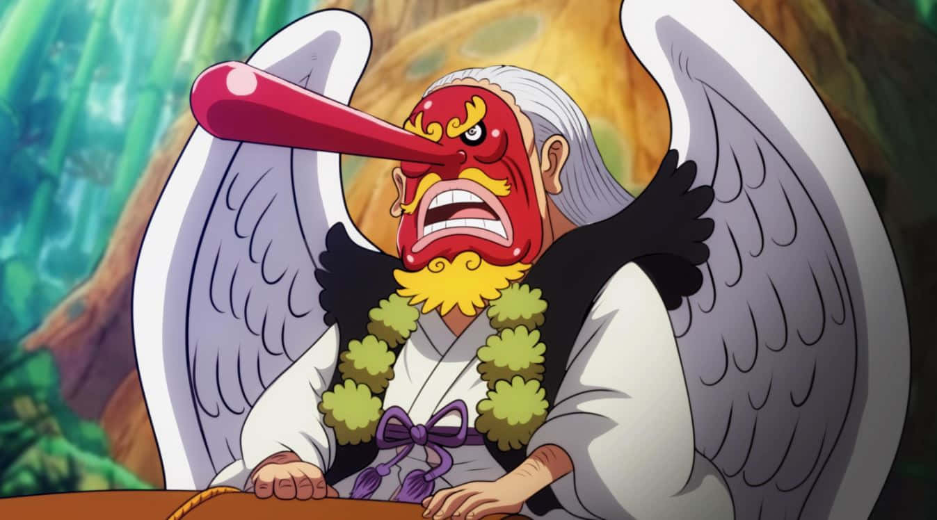Tengu, red mask, long nose, HD Desktop Wallpaper