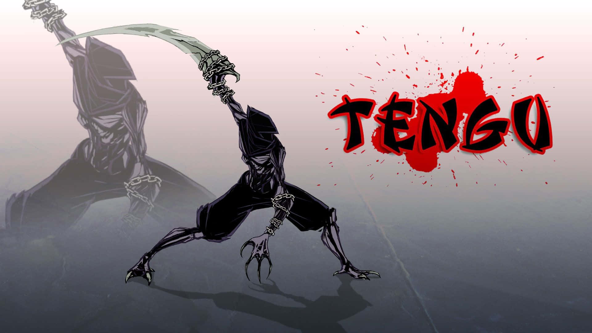 Tengu, black armor, curved blade, Full HD Desktop Wallpaper