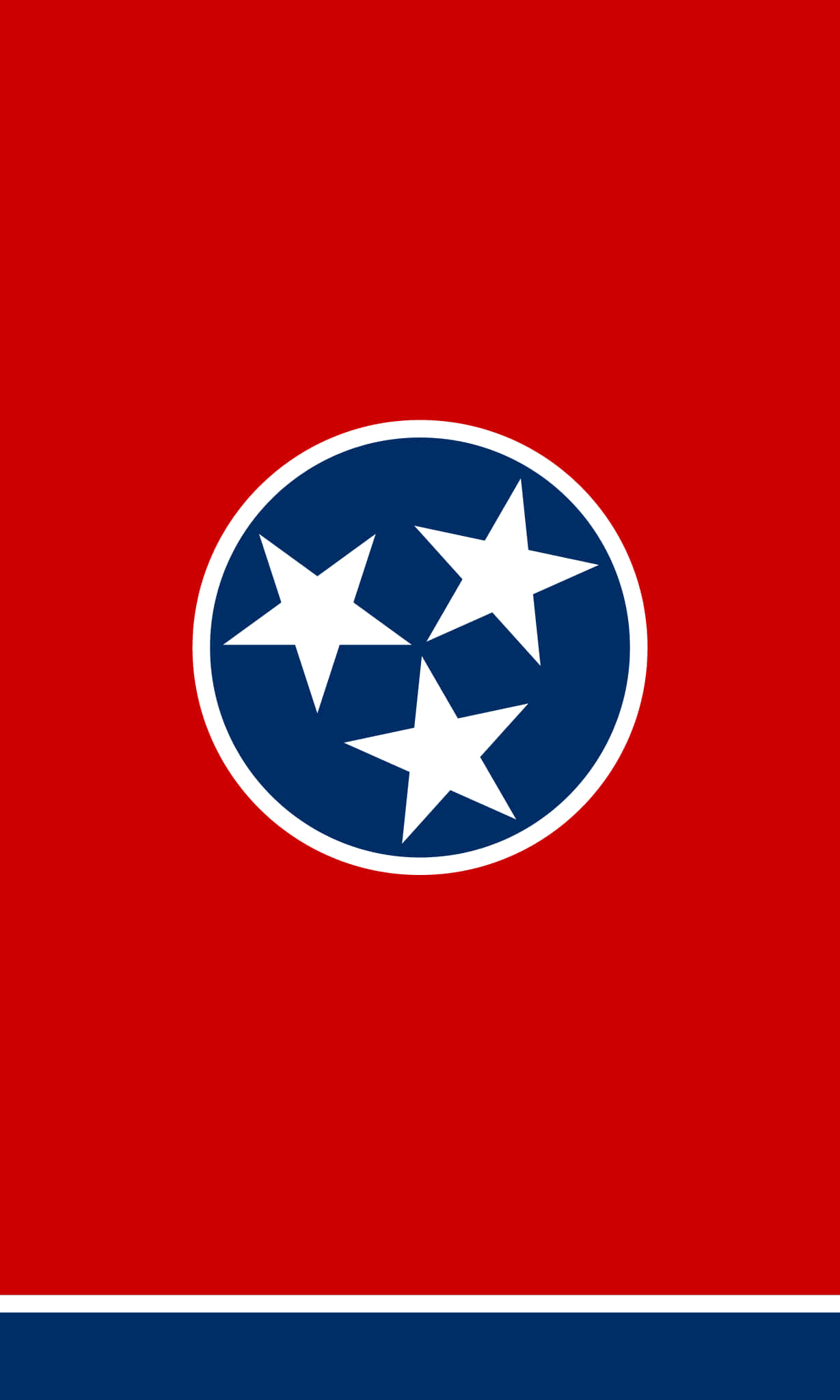 Tennessee Flag, red background, blue circle, Full HD Phone Wallpaper