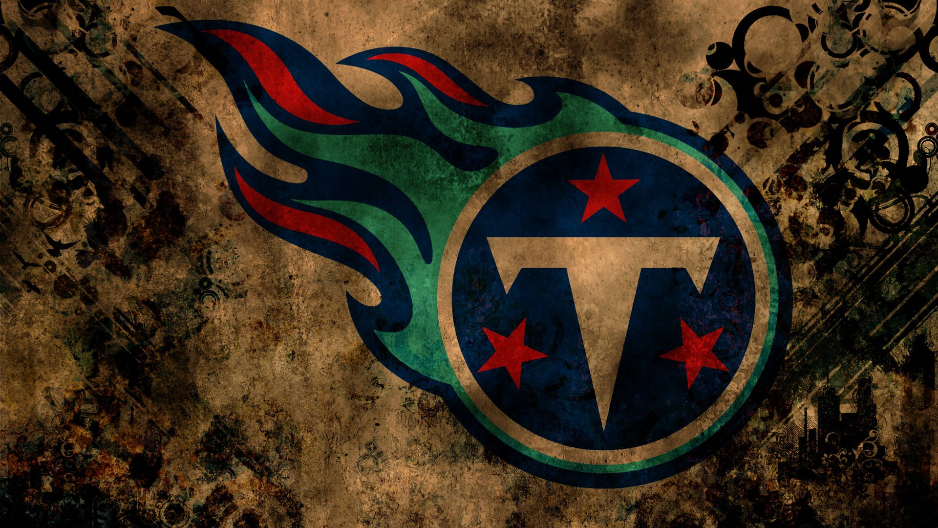 Tennessee Titans, vector art, fiery wings, Full HD Desktop Wallpaper