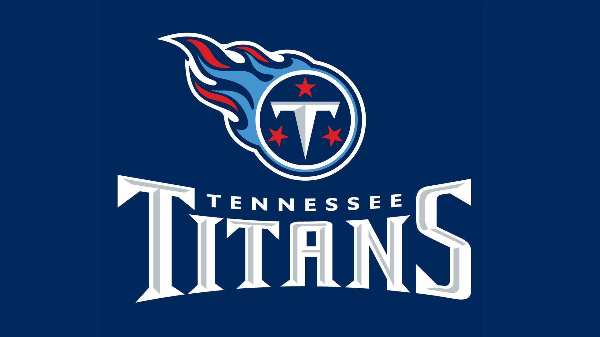 Tennessee Titans, blue flame, three red stars, Full HD Desktop Wallpaper