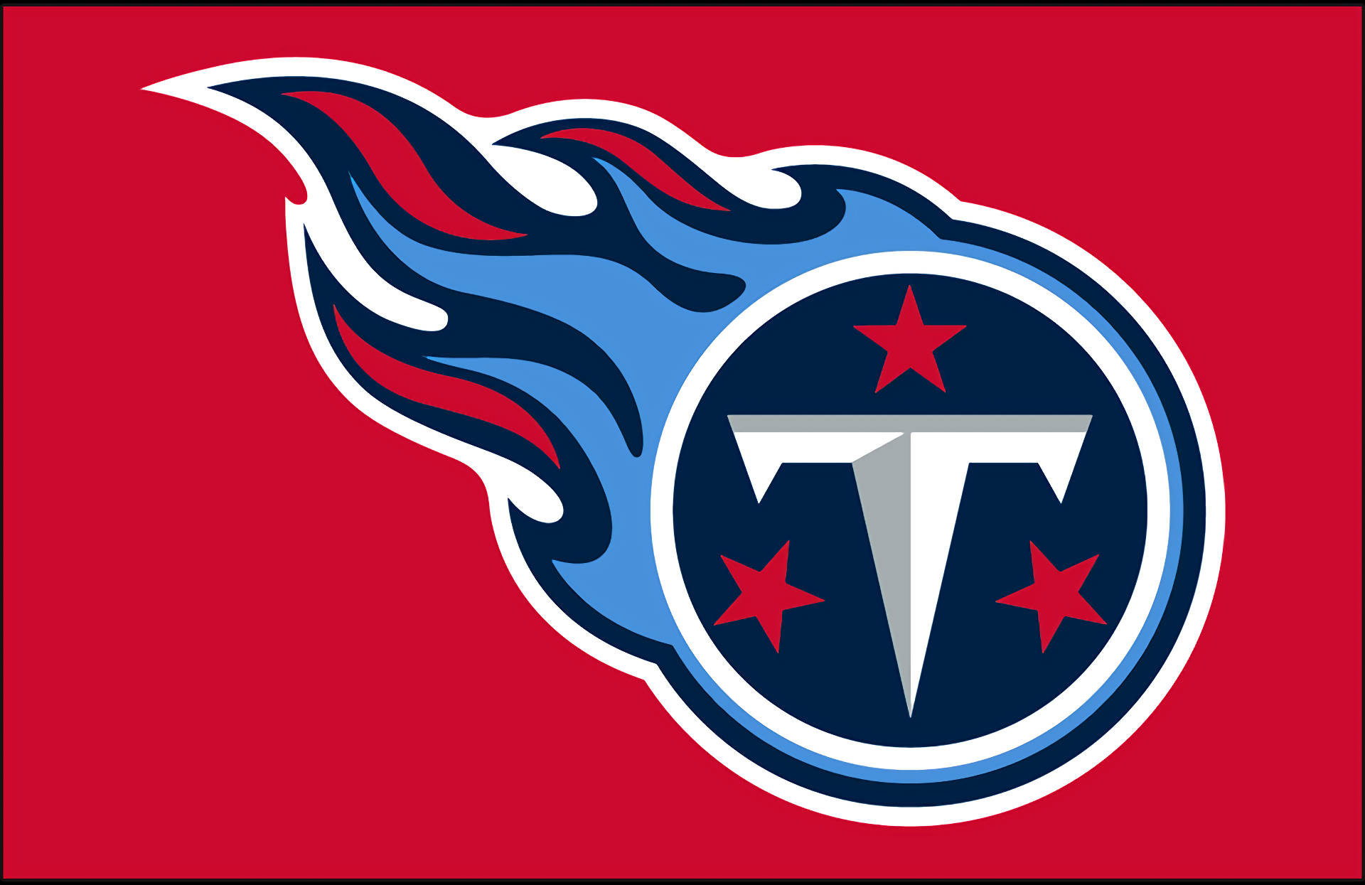 Tennessee Titans, red logo, blue flame, Full HD Desktop Wallpaper