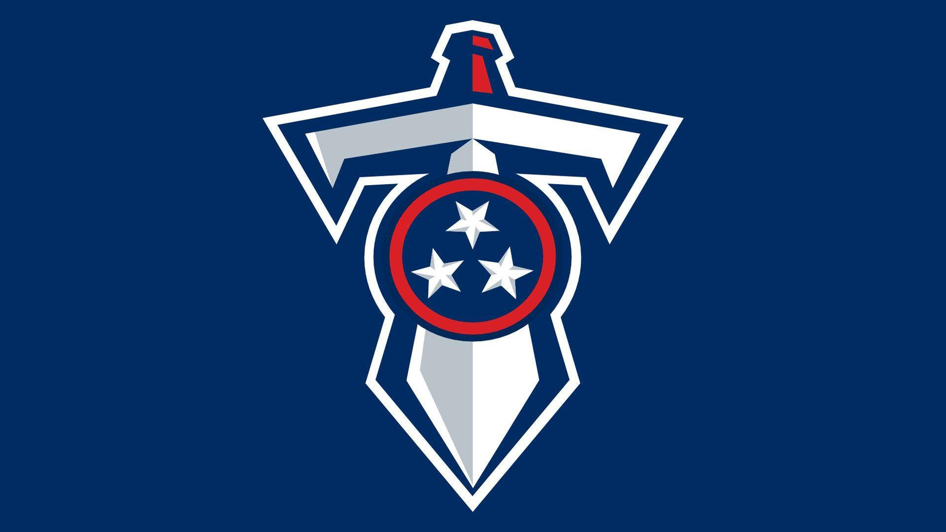 Tennessee Titans, white sword-shaped logo, red-bordered circle, Full HD Desktop Wallpaper