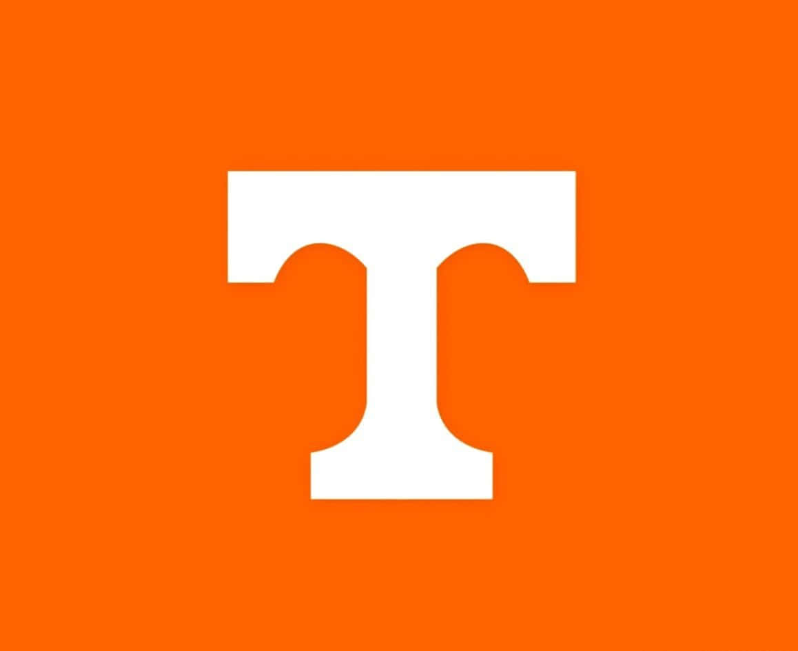 Tennessee Volunteers, white letter T, solid orange background, SD Desktop Wallpaper