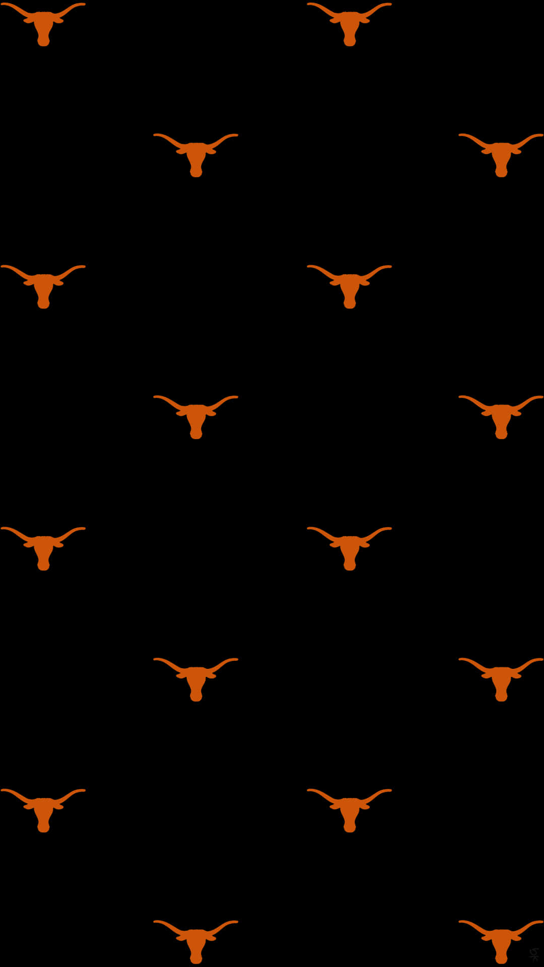 Tennessee Volunteers, orange longhorn silhouettes, solid black background, Full HD Phone Wallpaper
