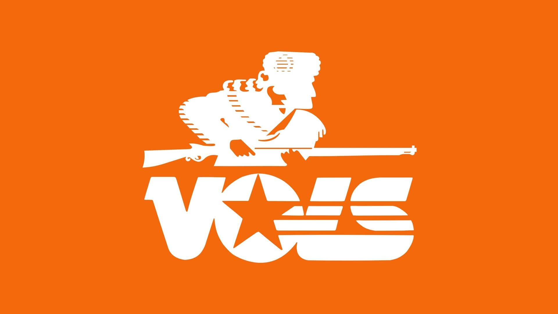 Tennessee Volunteers, white logo, word voos, Full HD Desktop Wallpaper