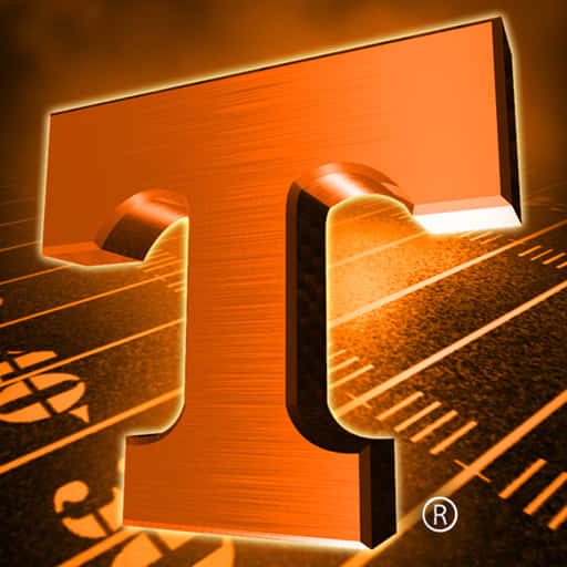Tennessee Volunteers, glowing orange, 3D letter T, SD Desktop Wallpaper