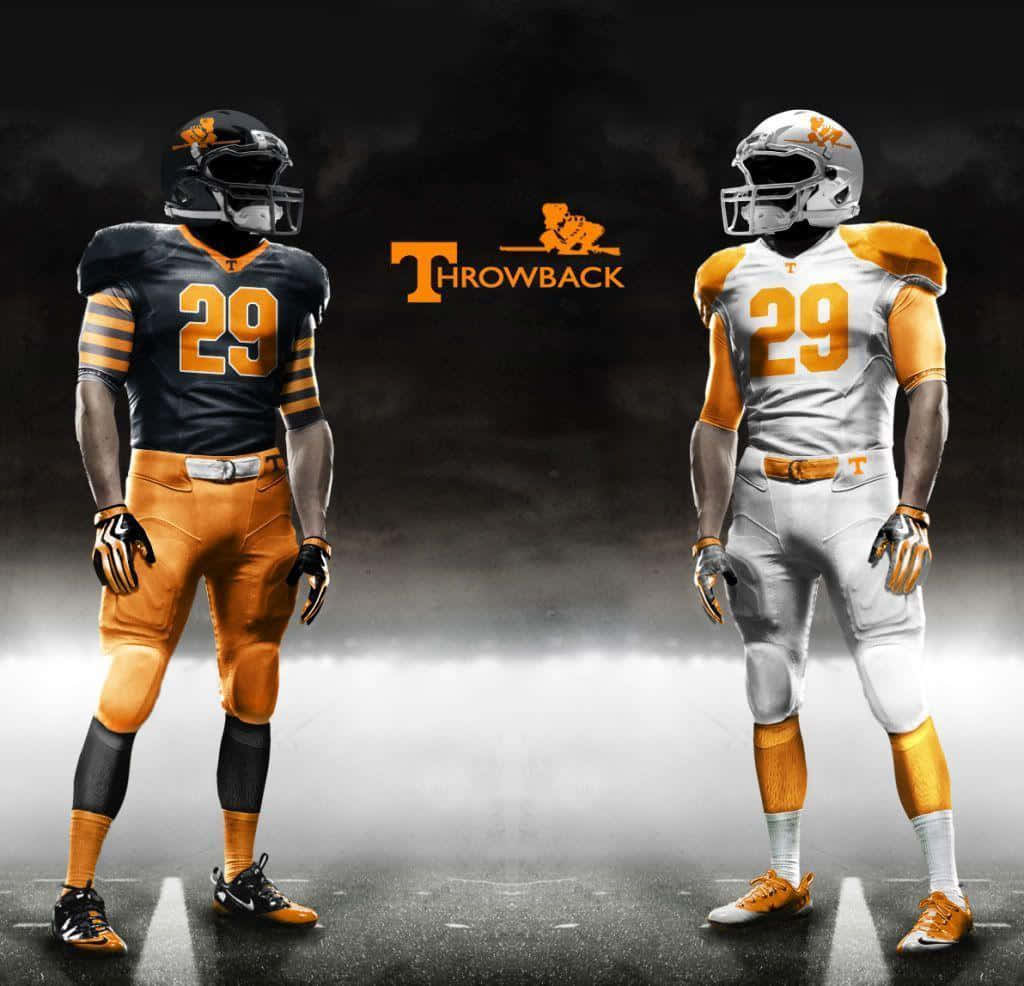 Tennessee Volunteers, black and white uniforms, orange accents, SD Desktop Wallpaper