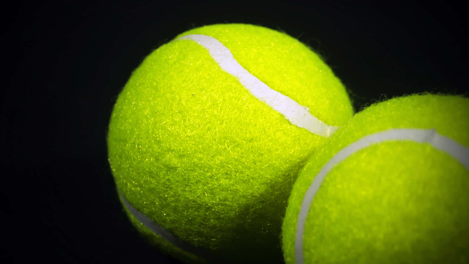 tennis ball, yellow, white seams, Full HD Desktop Wallpaper
