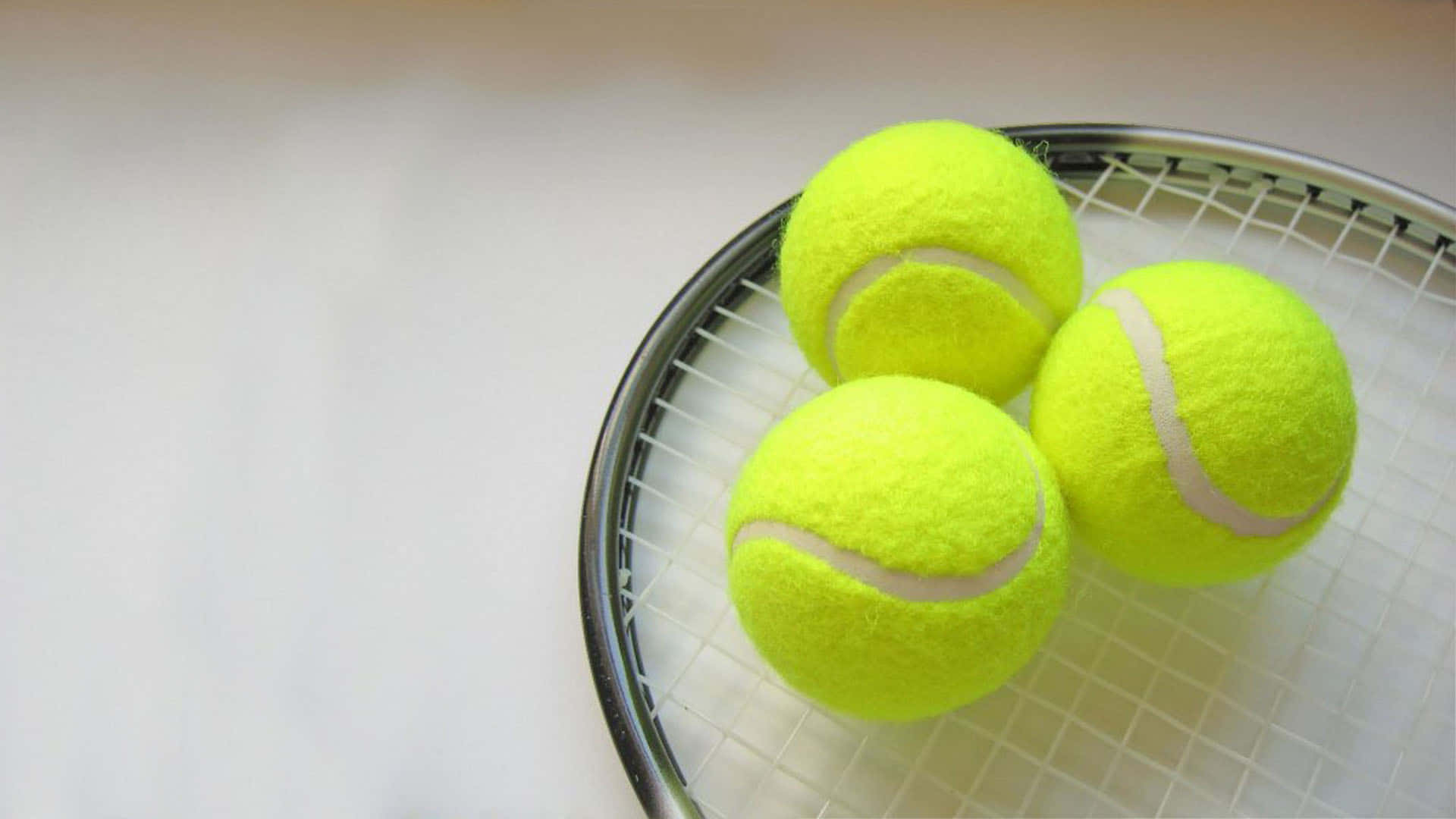 Tennis Ball, yellow, strings, Full HD Desktop Wallpaper