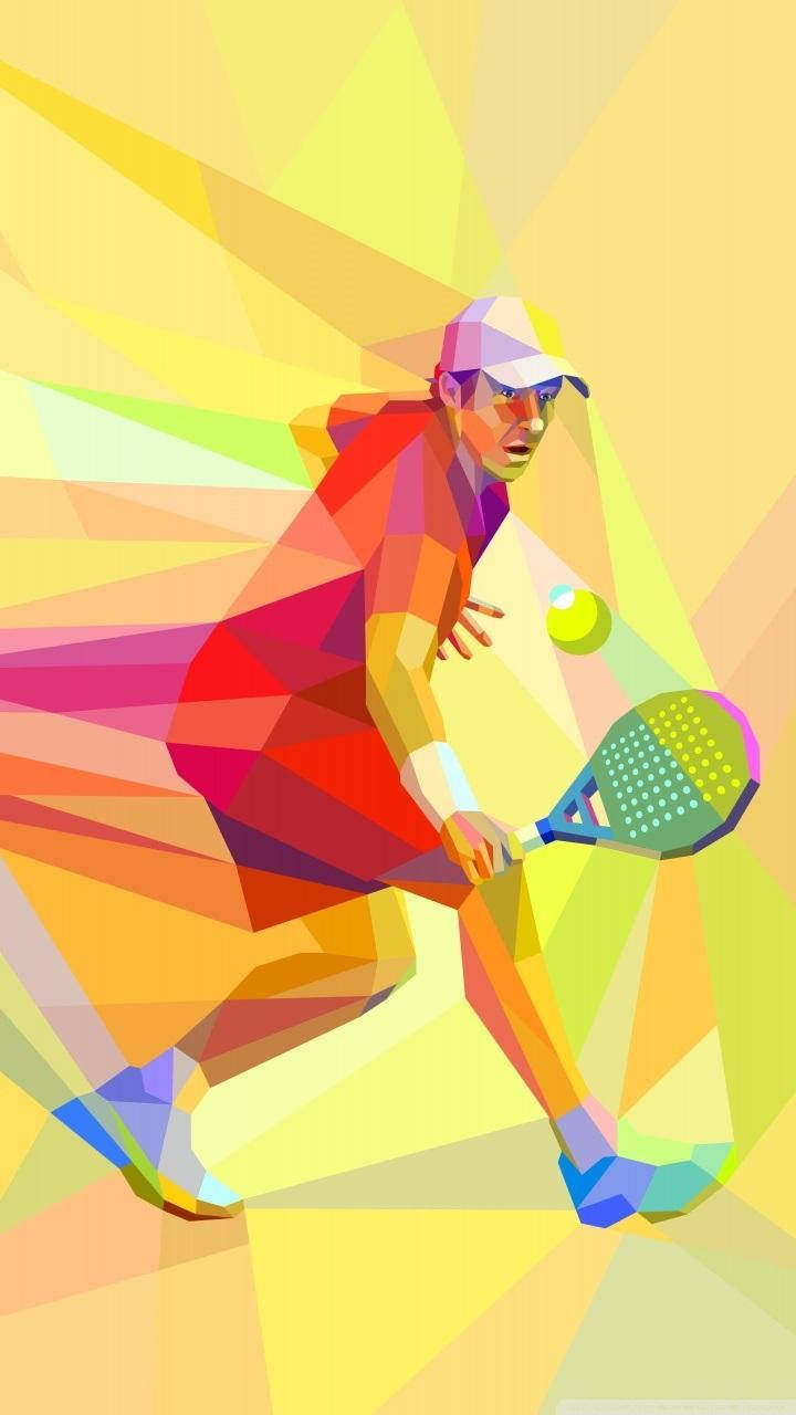 Tennis Player, geometric art, polygonal, HD Phone Wallpaper