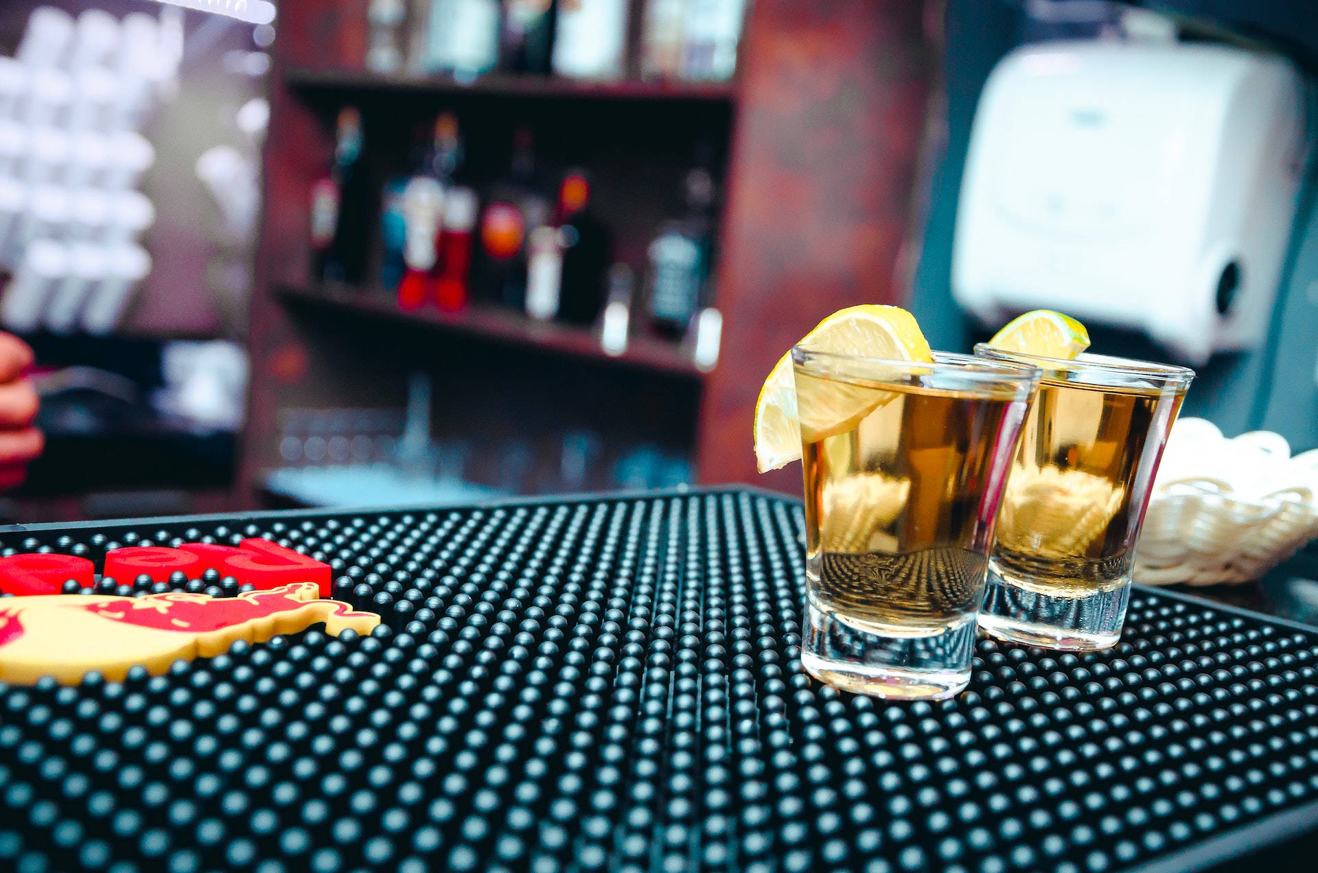 tequila shots, textured board, amber shots, Full HD Desktop Wallpaper