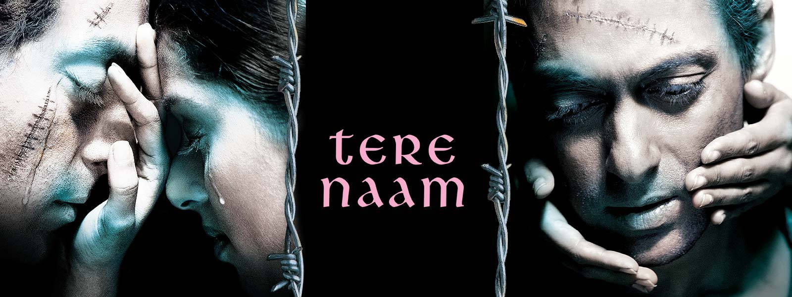 Tere Naam, barbed wires, black background, HD Desktop Wallpaper