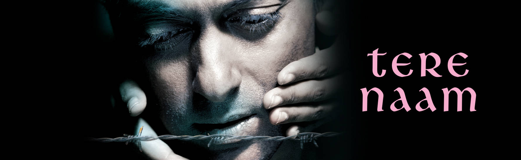 Tere Naam, barbed wire, pink text, HD Desktop Wallpaper