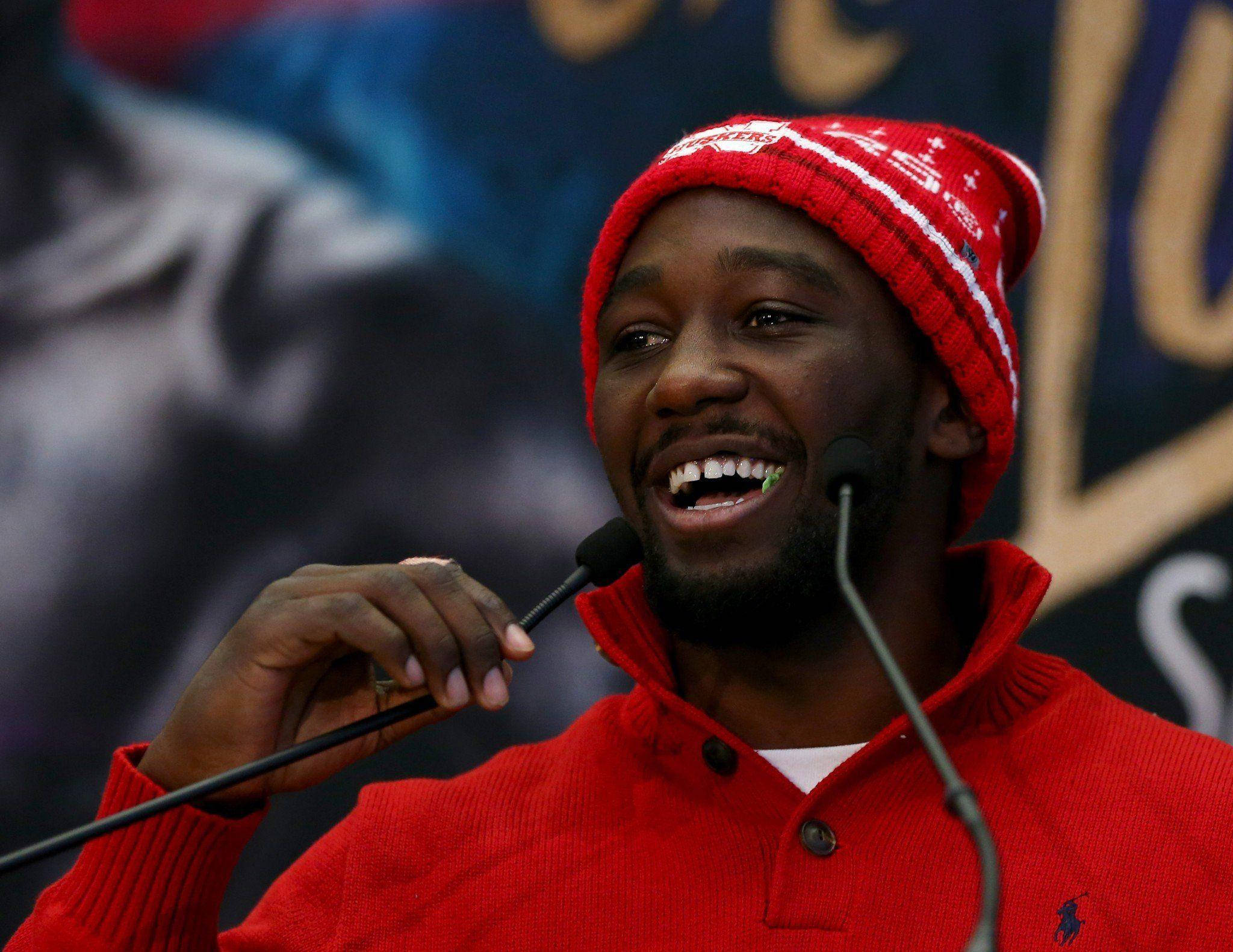 Terence Crawford, red beanie, sweater, Full HD Desktop Wallpaper