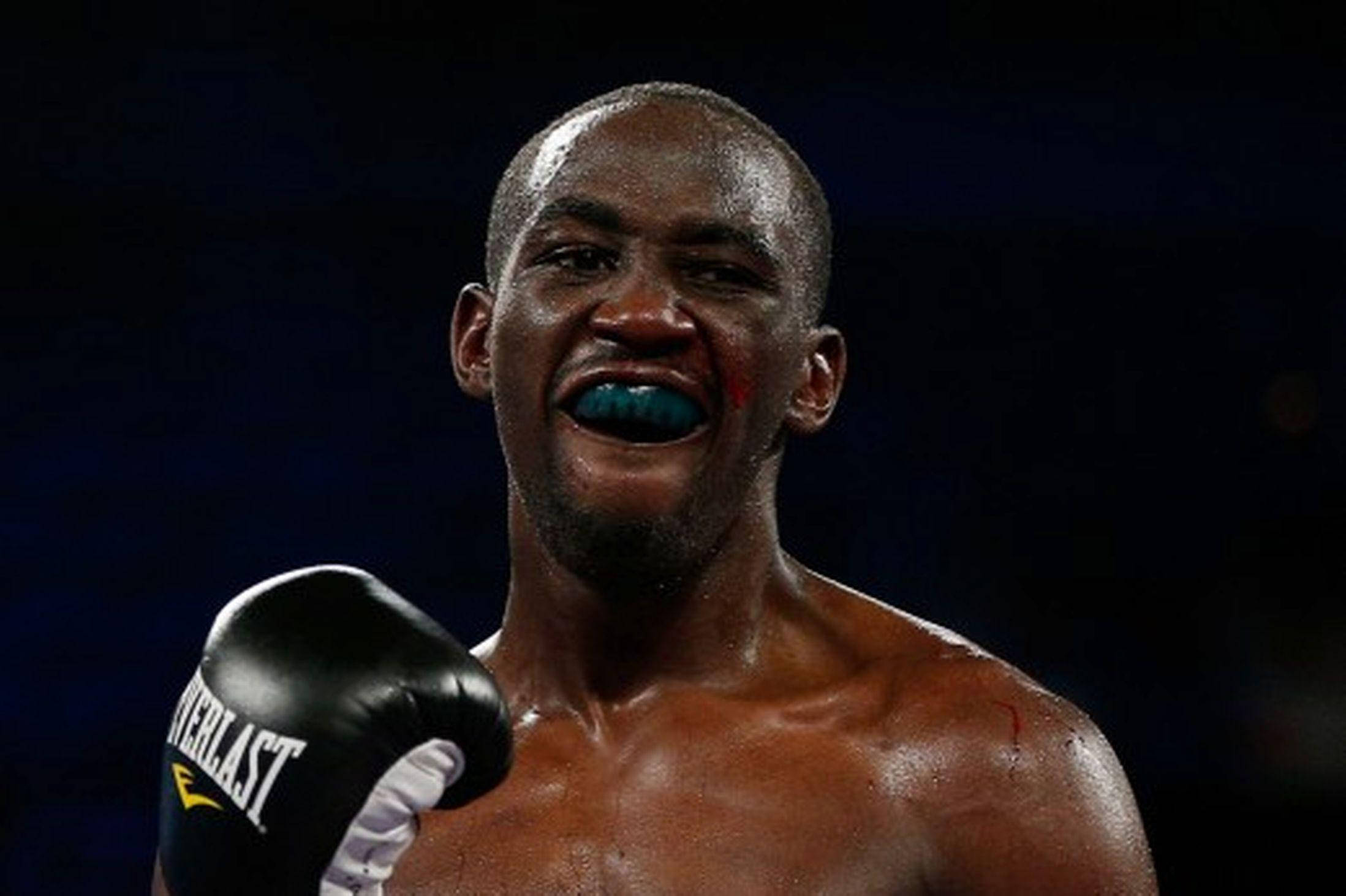 Terence Crawford, blue mouthguard, arena lights, Full HD Desktop Wallpaper
