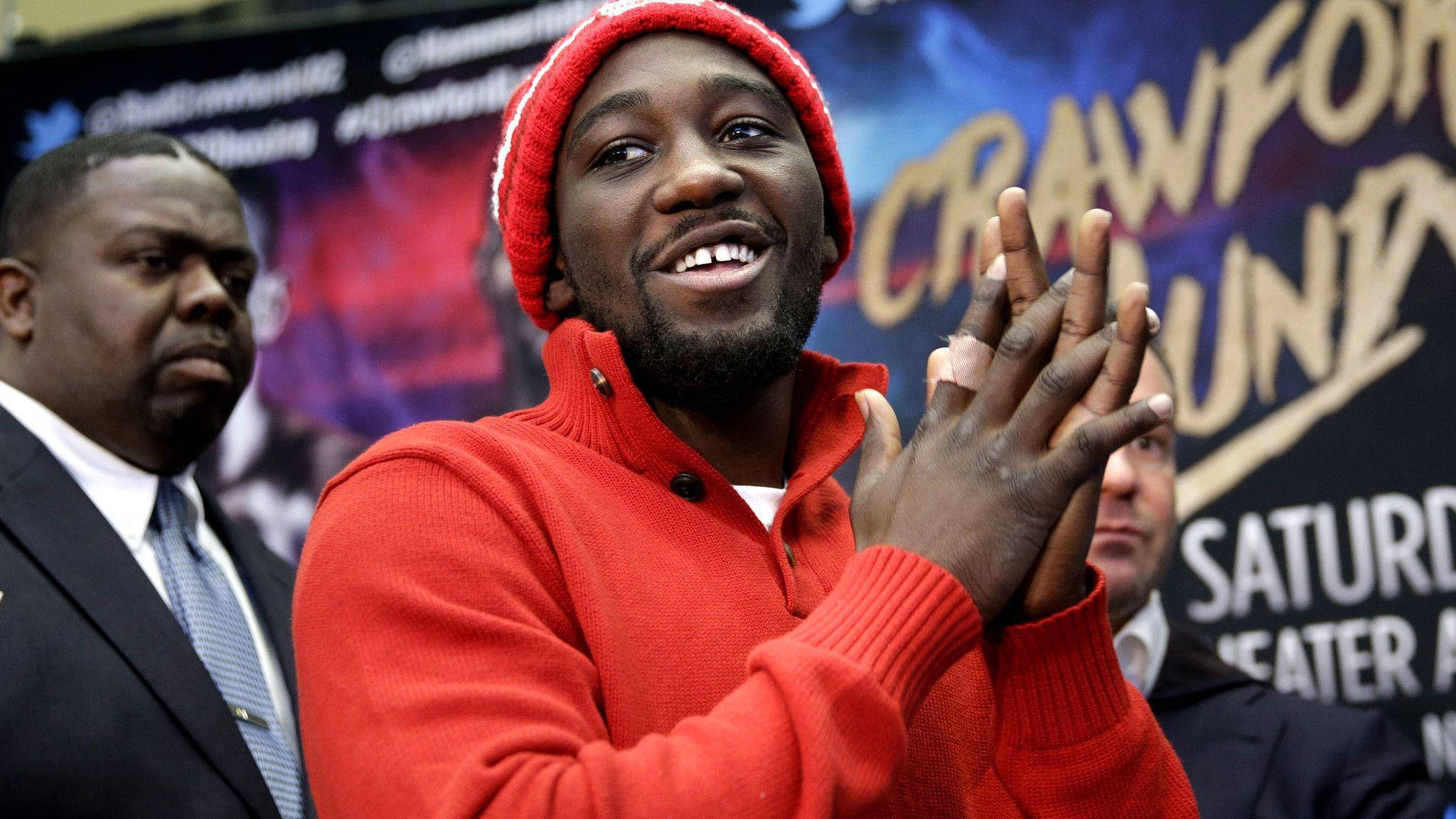 Terence Crawford, red beanie, red sweater, Full HD Desktop Wallpaper