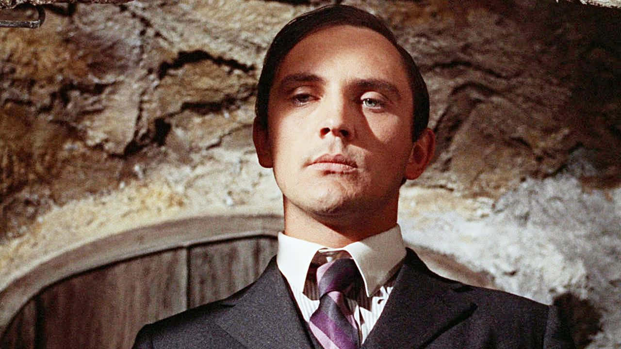 Terence Stamp, dark suit, purple tie, HD Desktop Wallpaper