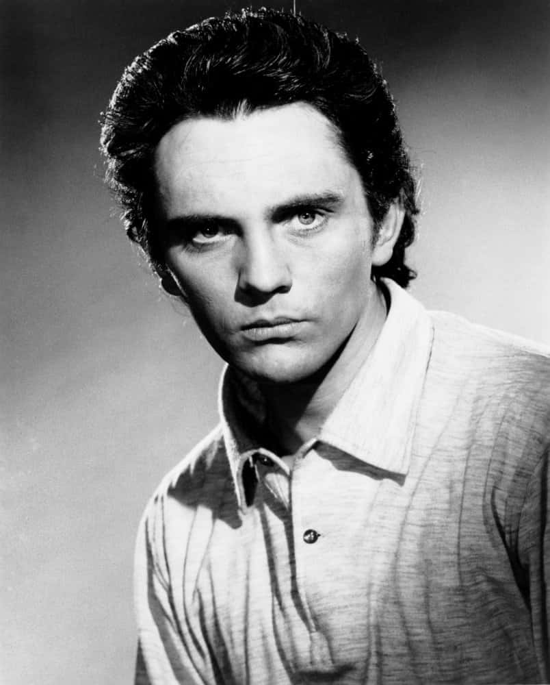 Terence Stamp, black and white portrait, intense eyes, SD Phone Wallpaper