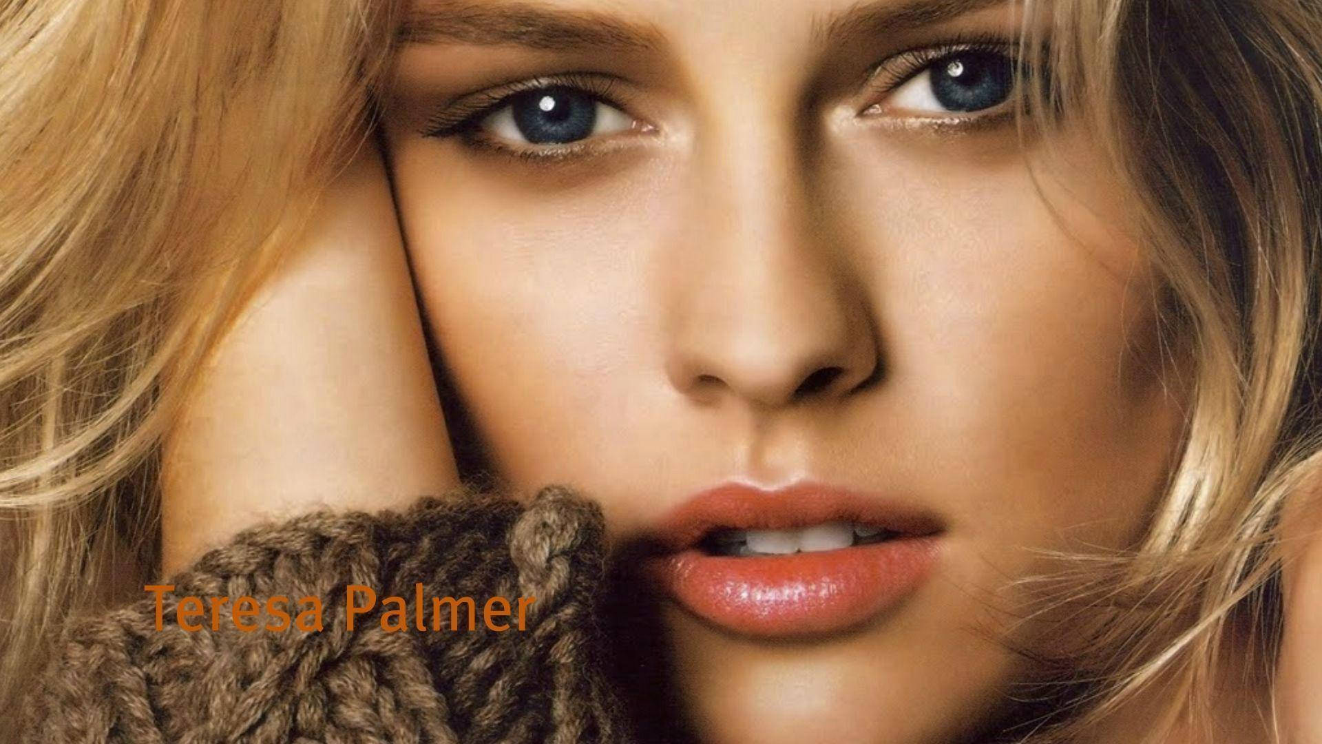 Teresa Palmer, blue eyes, blonde hair, Full HD Desktop Wallpaper