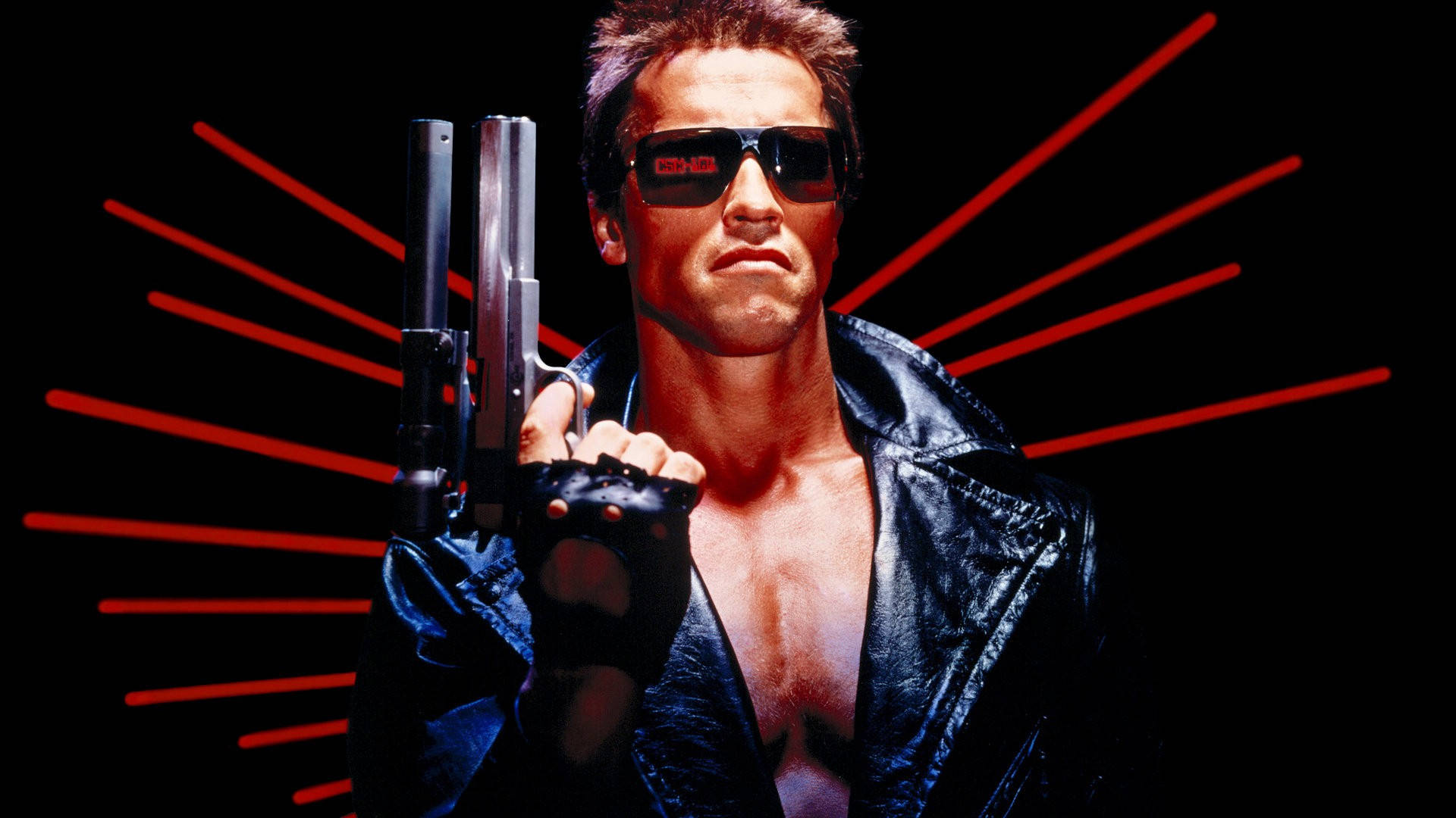 The Terminator, sunglasses, leather jacket, Full HD Desktop Wallpaper