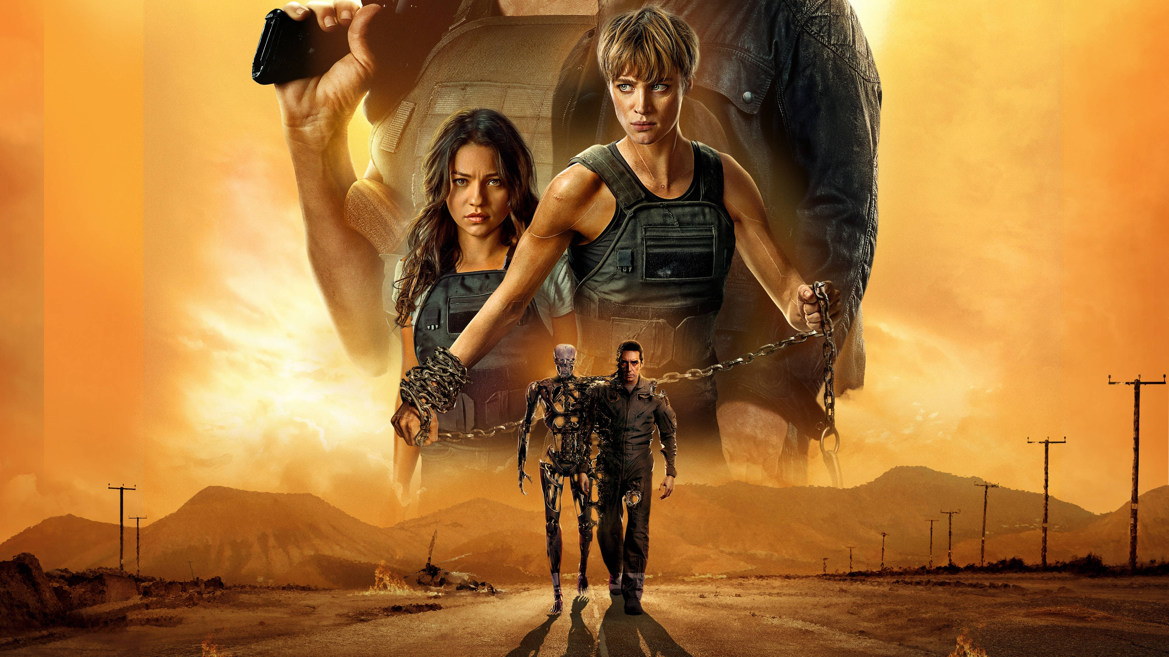 Terminator, 4K resolution, dusty desert, 4K Desktop Wallpaper