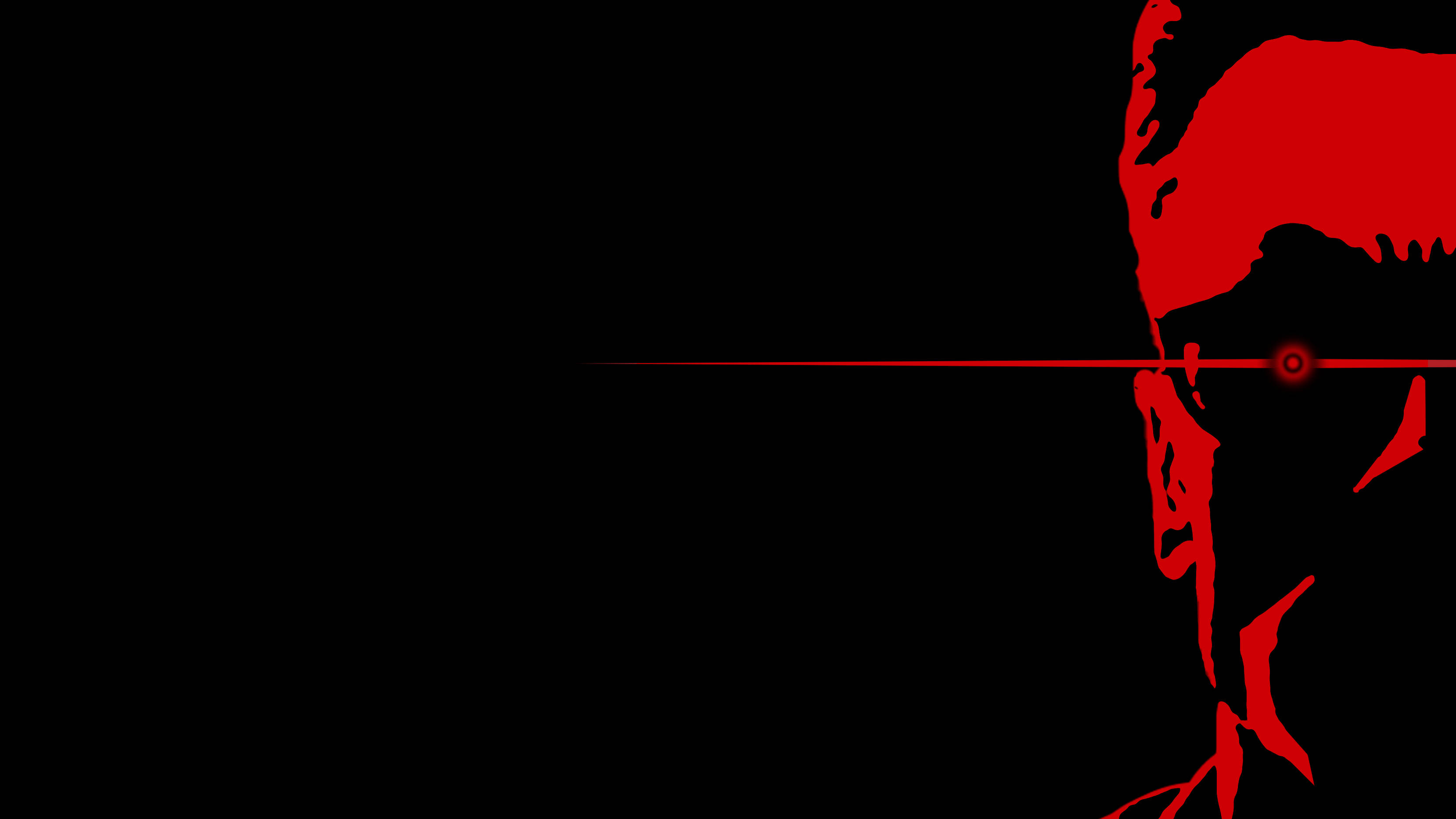 Terminator, red, silhouette, 2K Desktop Wallpaper