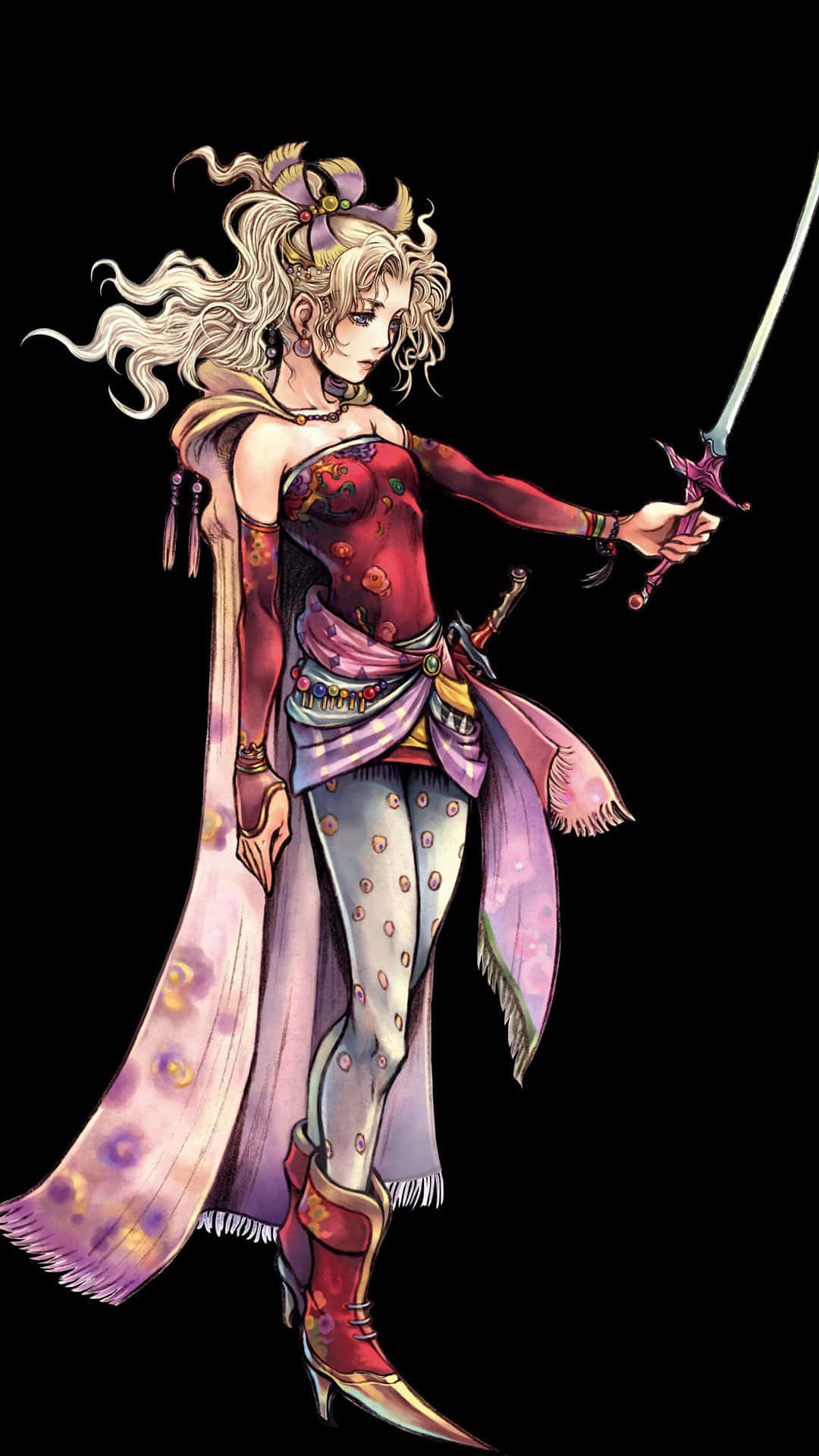 Terra Branford, anime warrior, flowing blonde hair, Full HD Phone Wallpaper