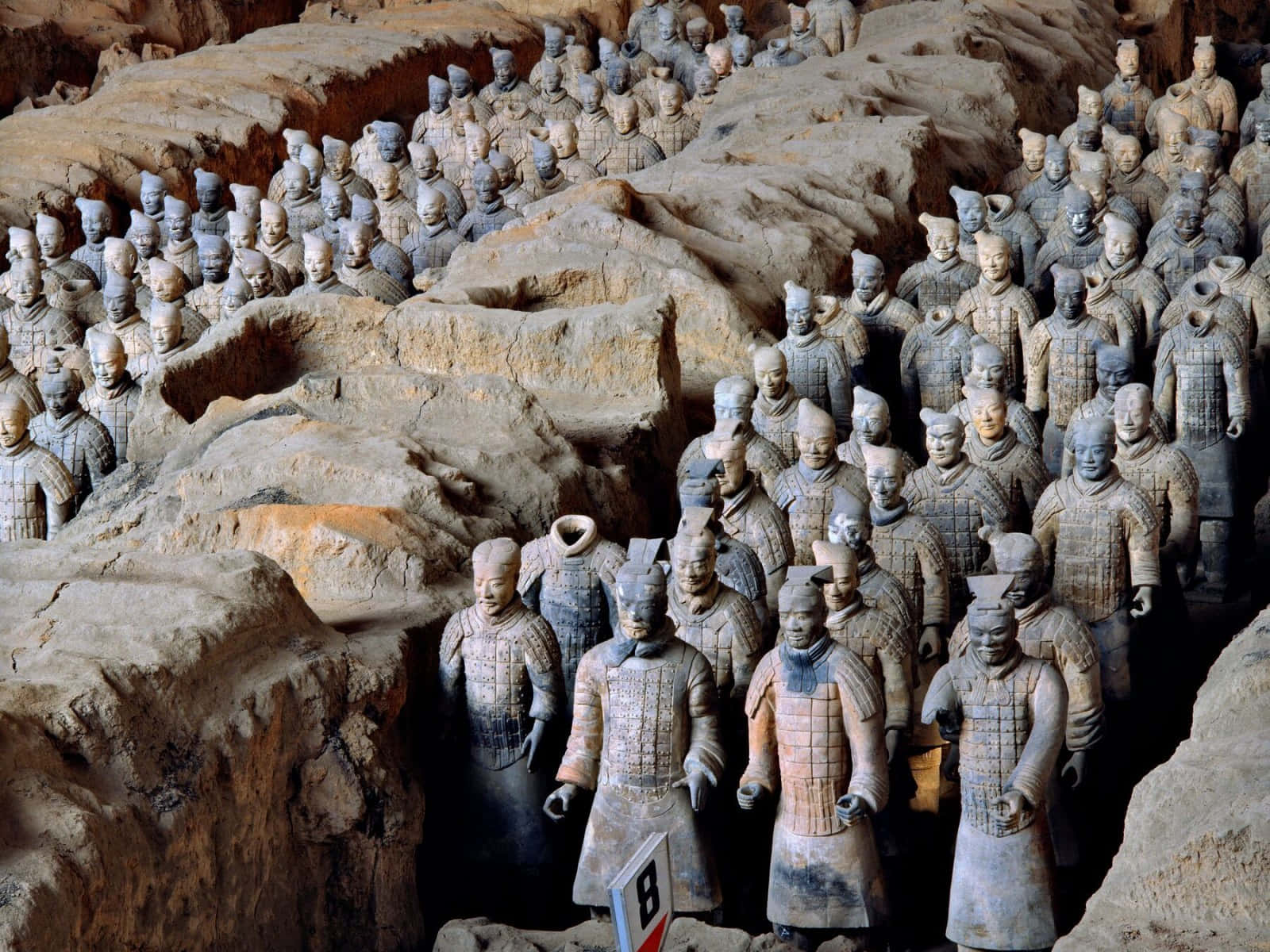Terracotta Warriors, funeral art museum, earthy excavation, HD Desktop Wallpaper