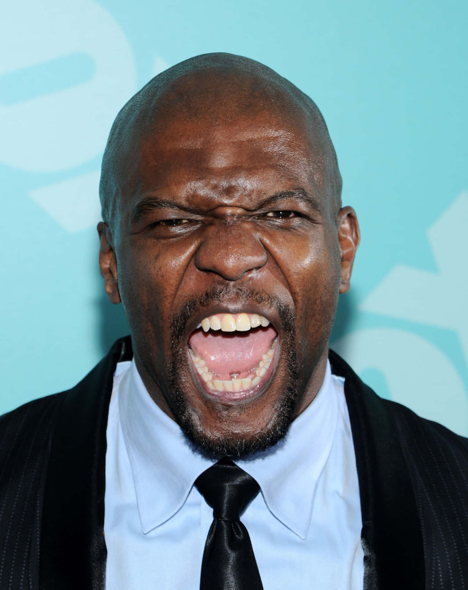 Terry Crews, black suit, tie, Full HD Phone Wallpaper