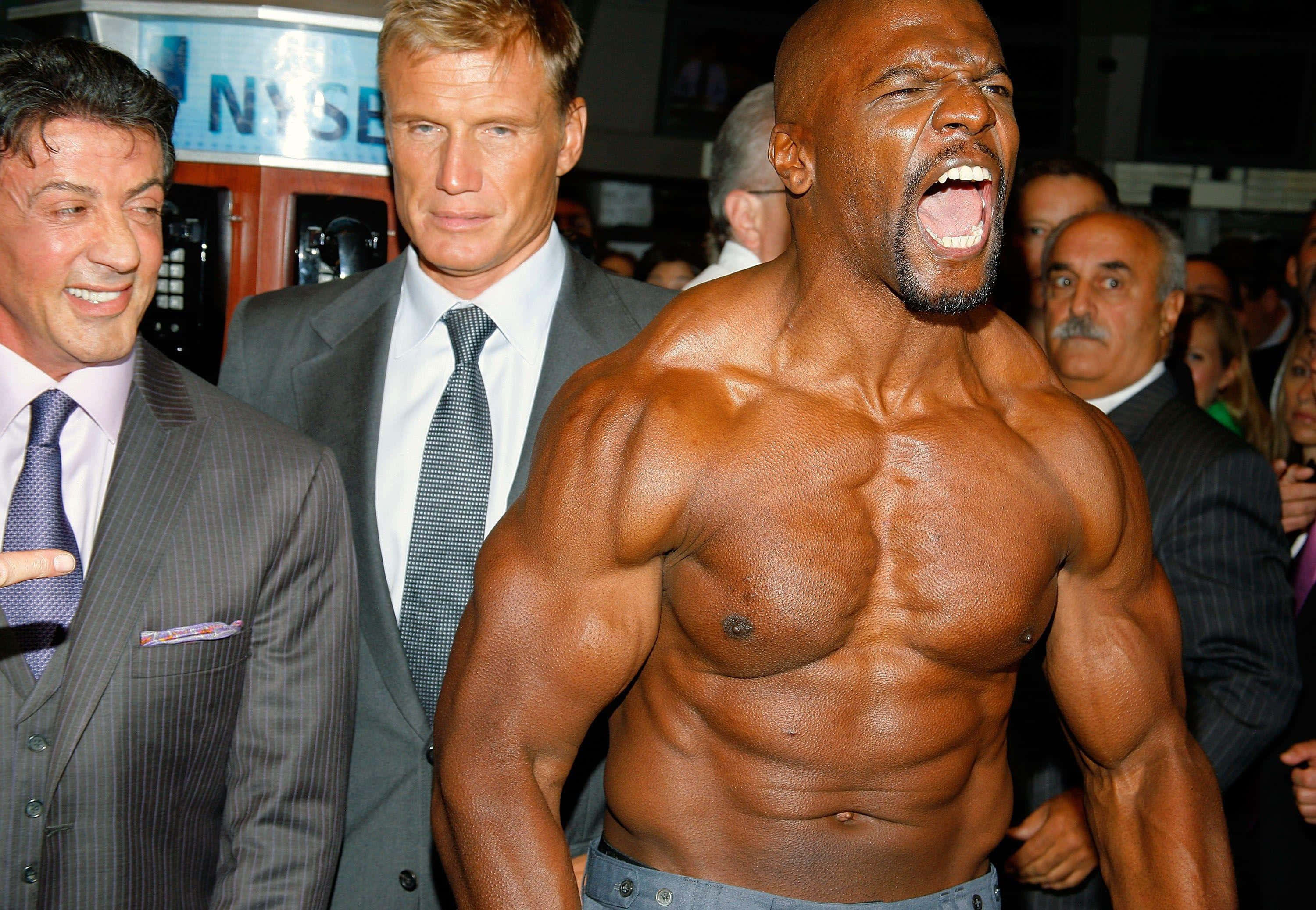 Terry Crews, shirtless, muscular, 2K Desktop Wallpaper