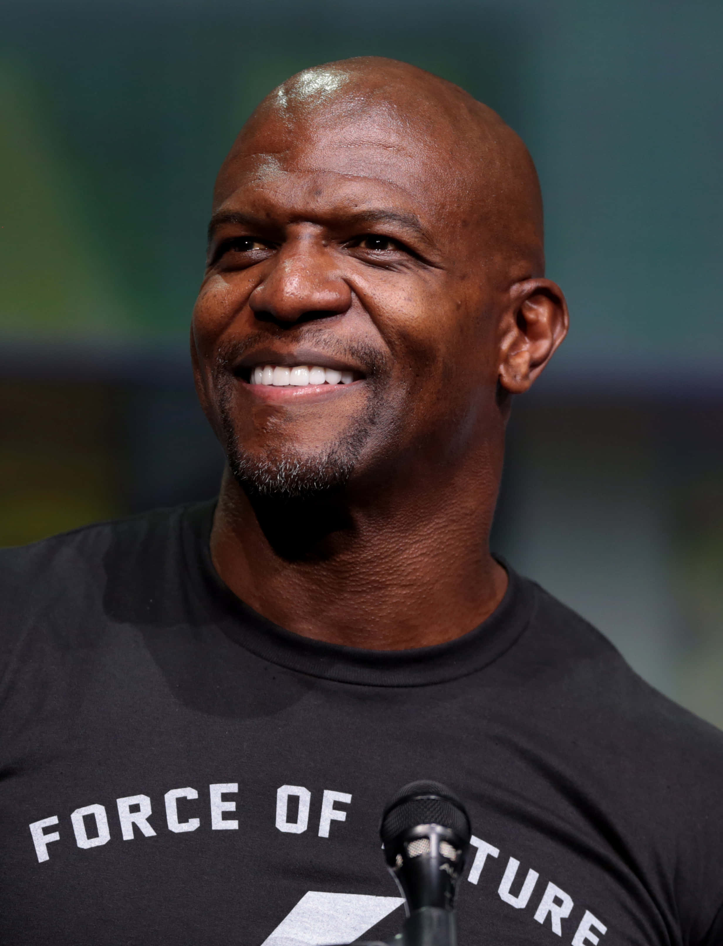 Terry Crews, black t-shirt, white text, 2K Phone Wallpaper