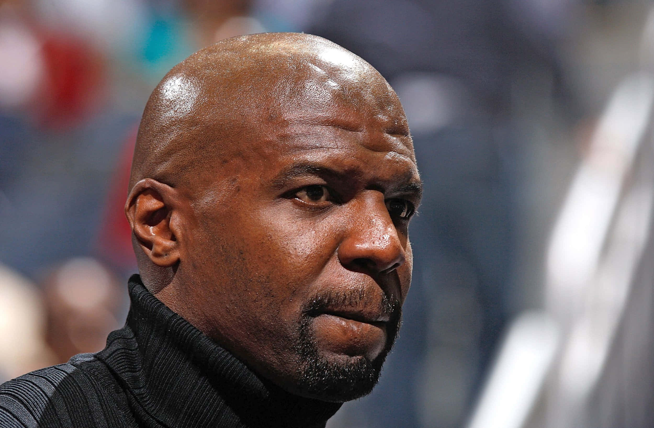 Terry Crews, black turtleneck, bald, Full HD Desktop Wallpaper
